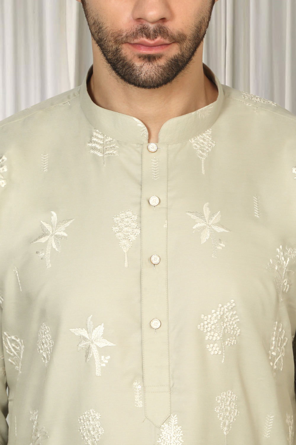 Upwan Embroidered Kurta Back Elastic Pants