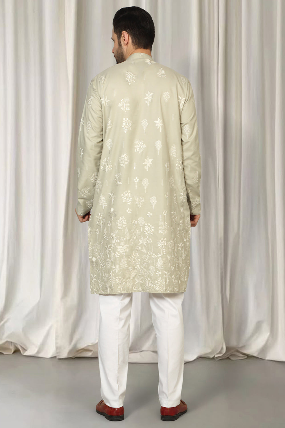 Upwan Embroidered Kurta Back Elastic Pants