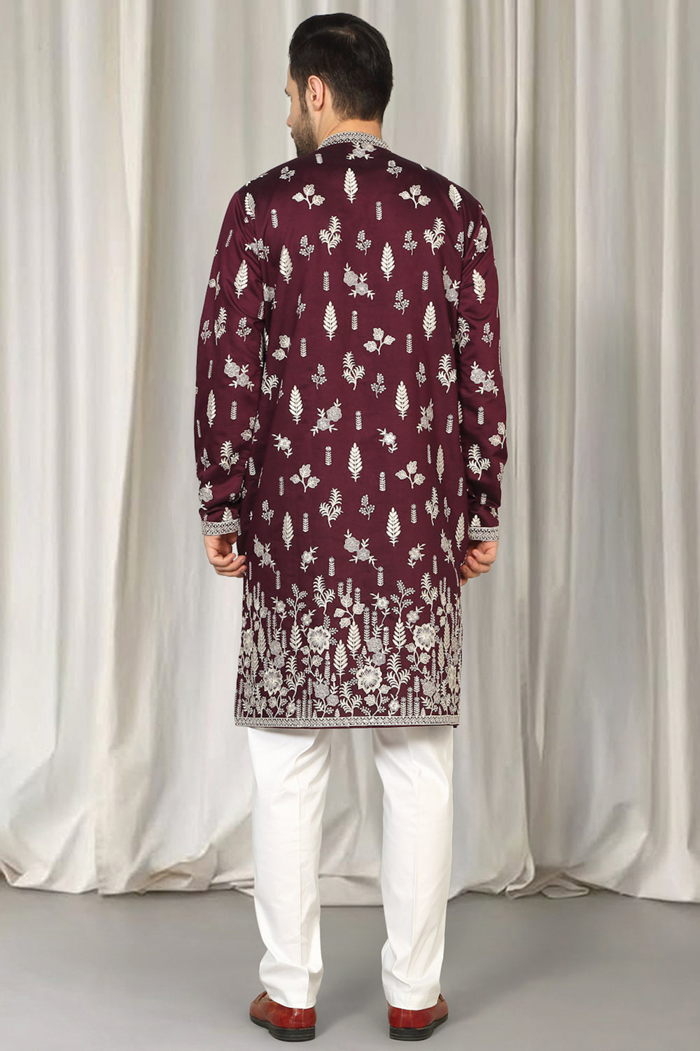 Upwan Embroidered Kurta Back Elastic Pants