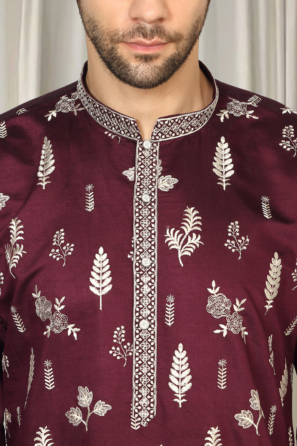 Upwan Embroidered Kurta Back Elastic Pants