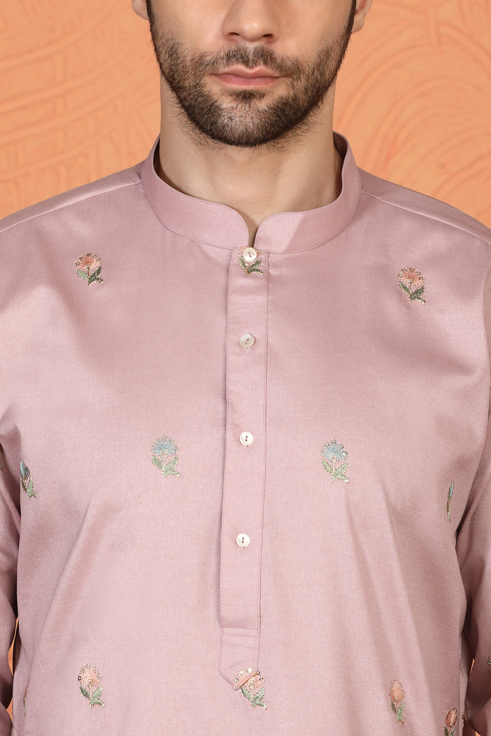 Upwan Utsav Embroidered Kurta with Loose Fit Parallel Pants