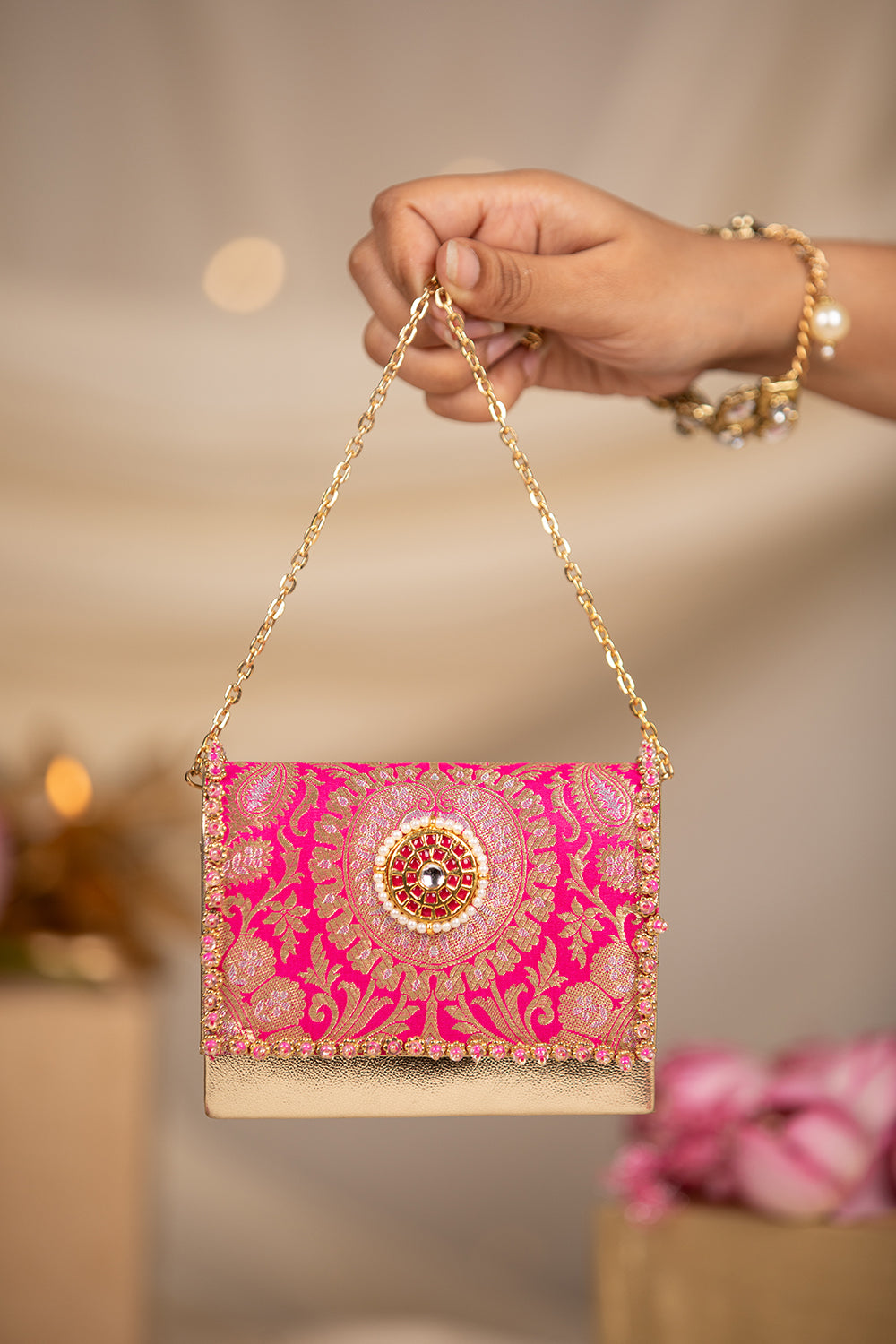 Vanika Pink Handbag