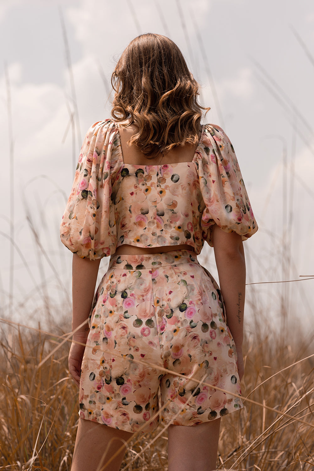 Whispering Pastels Crop Top And Shorts Co-Ord