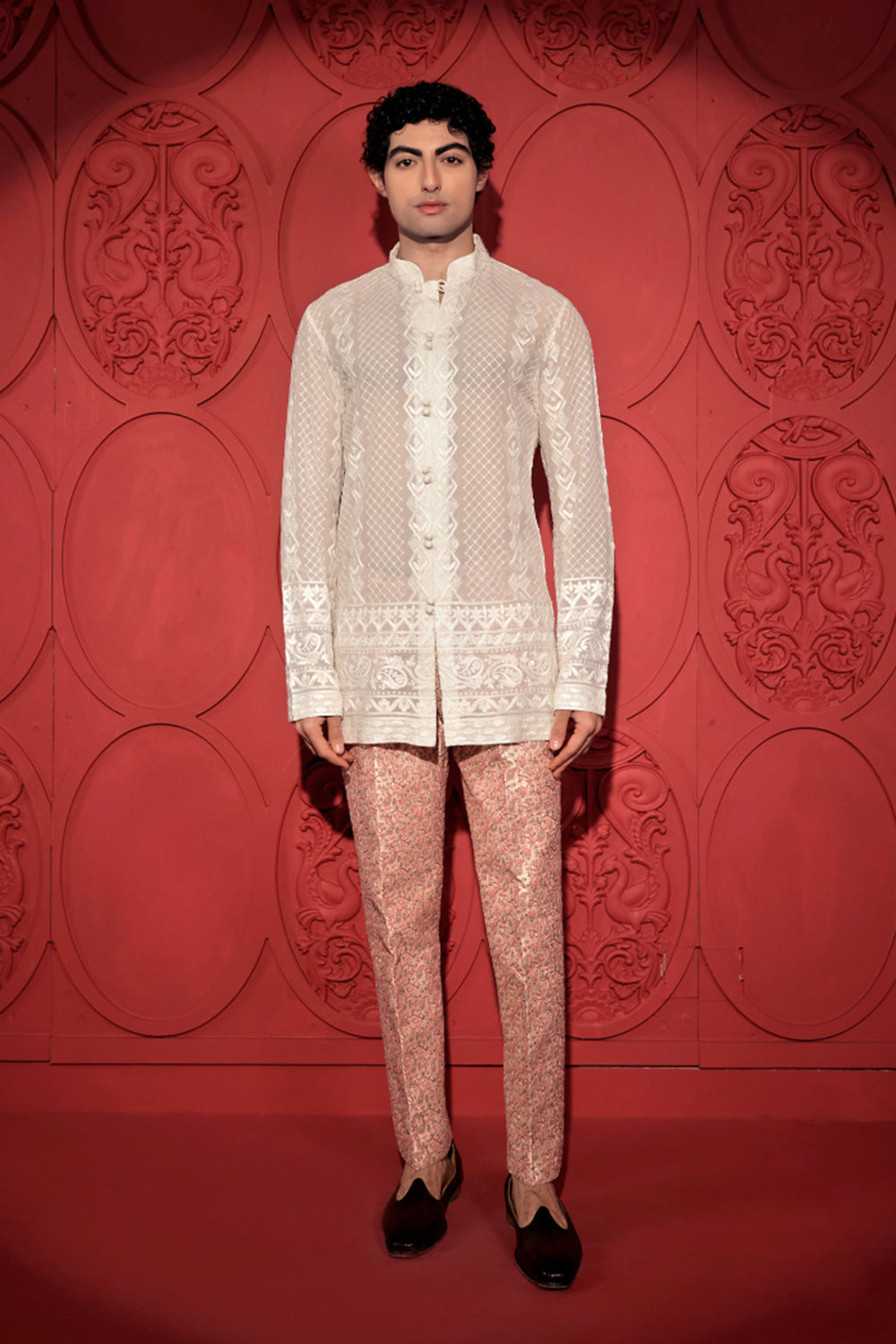 White Chikankari Short Kurta