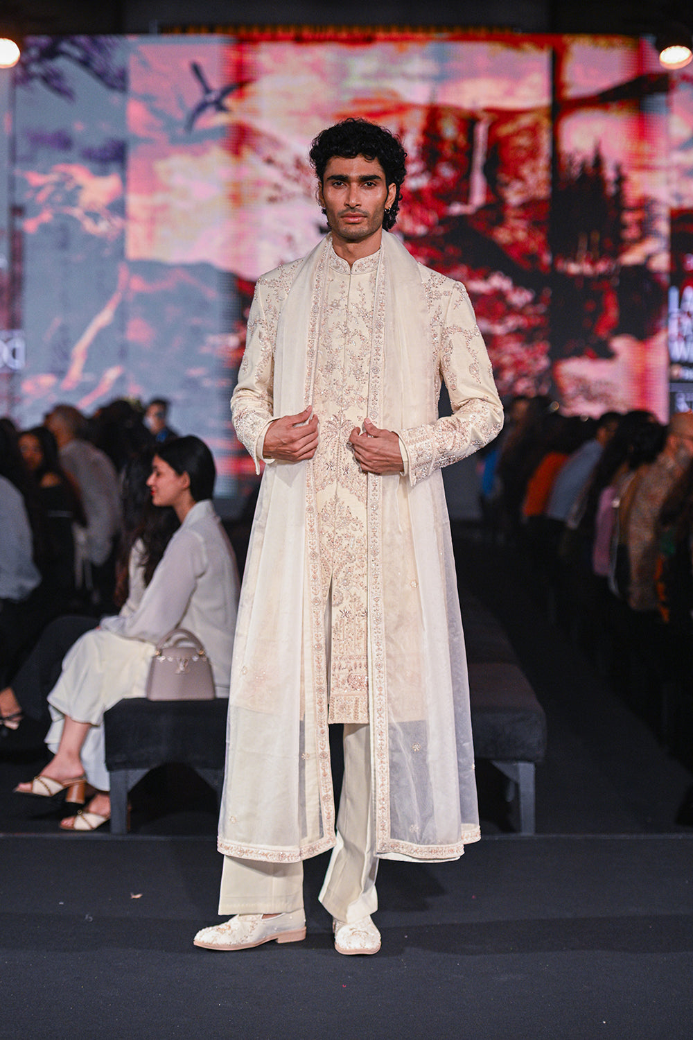 White & Gold Sherwani