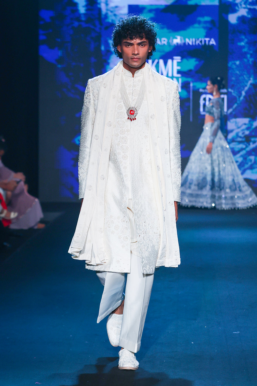 White Monotone Sherwani
