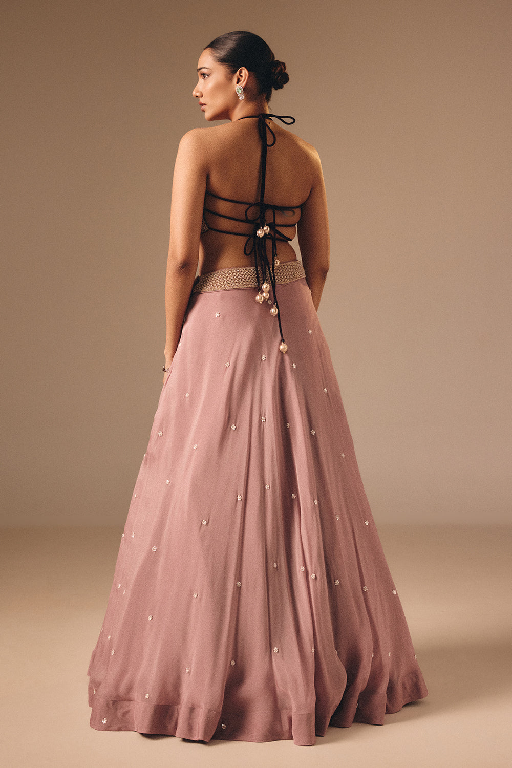Wine Lehenga Set