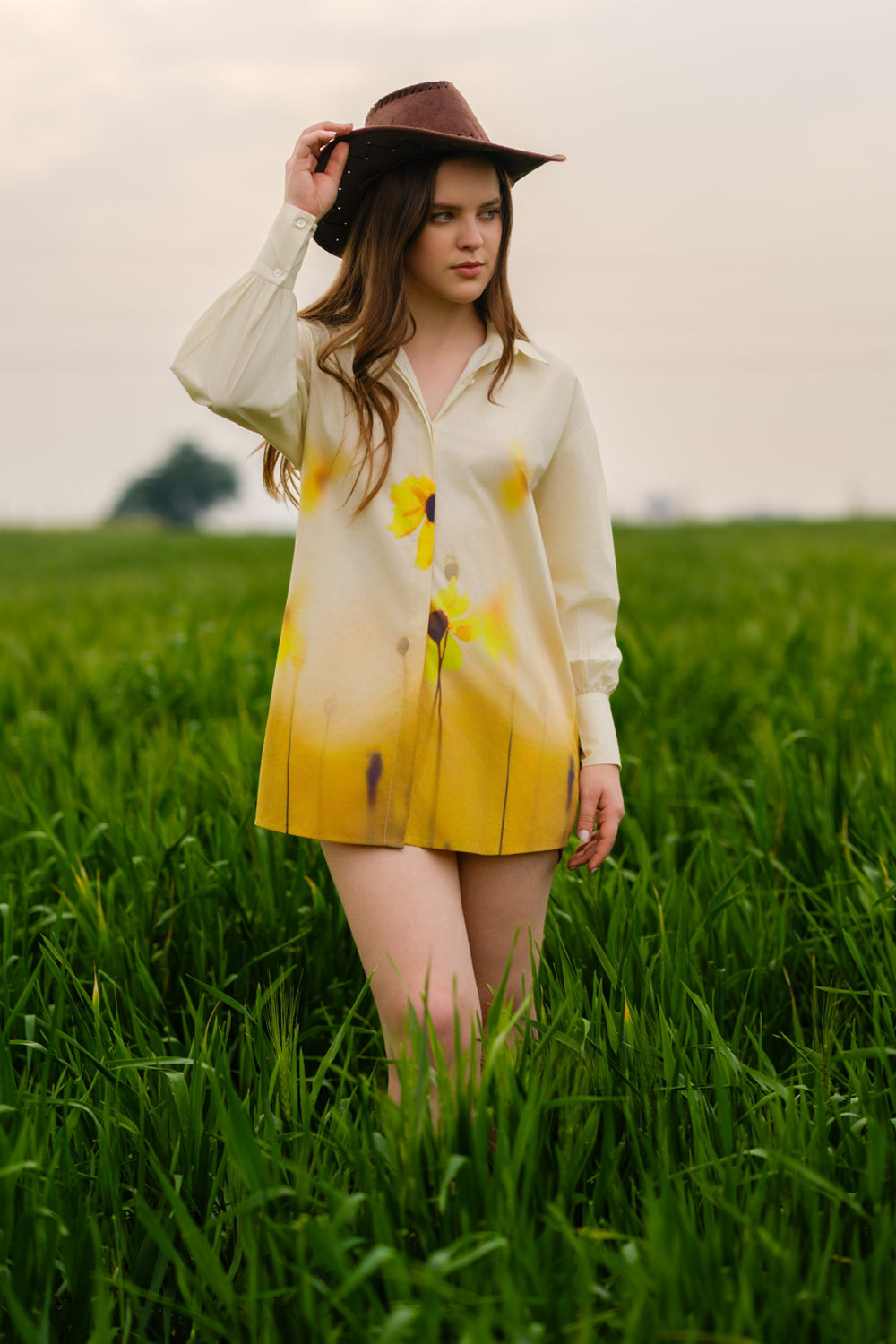 Yellow Meadow Long Shirt