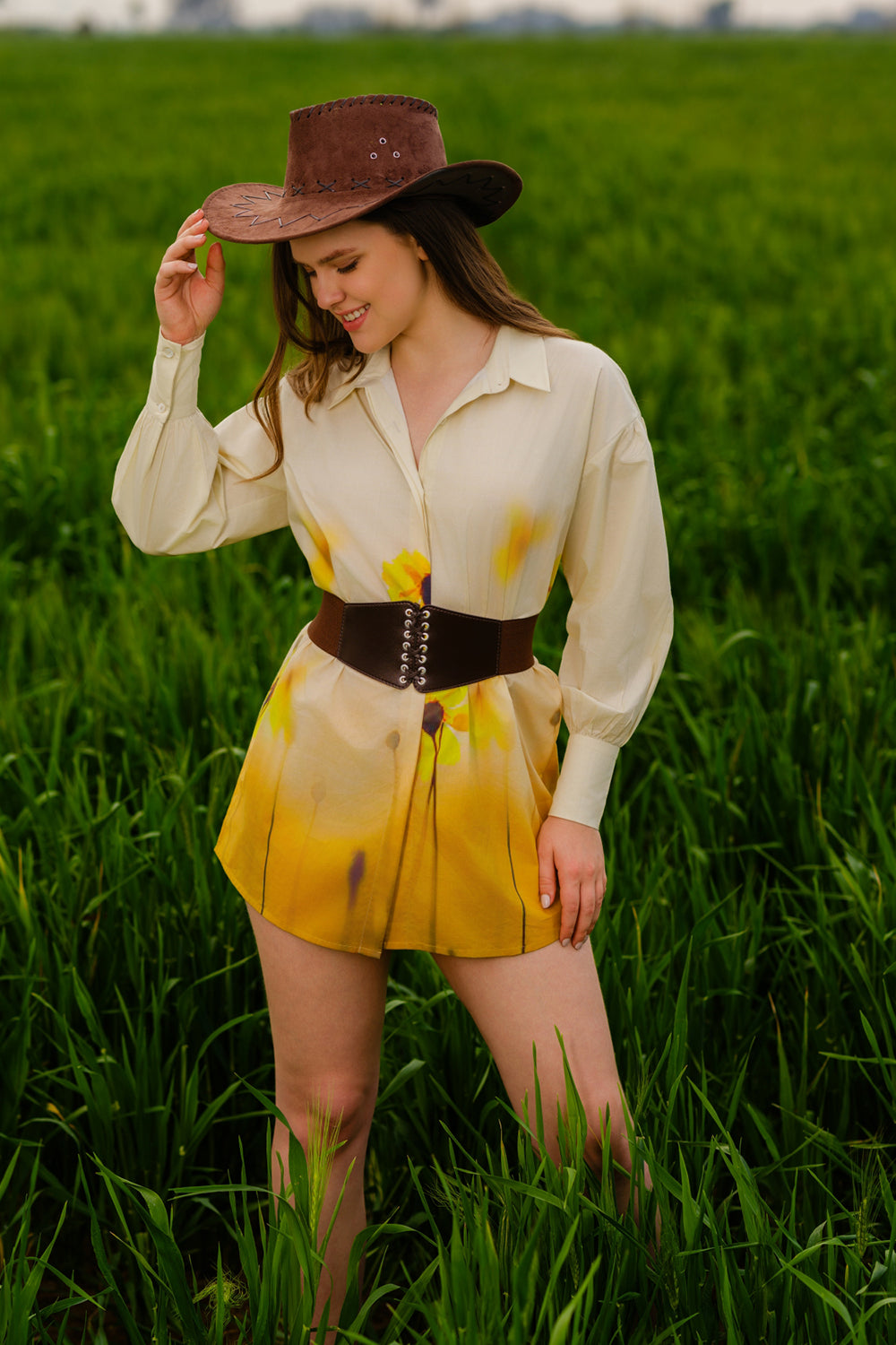 Yellow Meadow Long Shirt