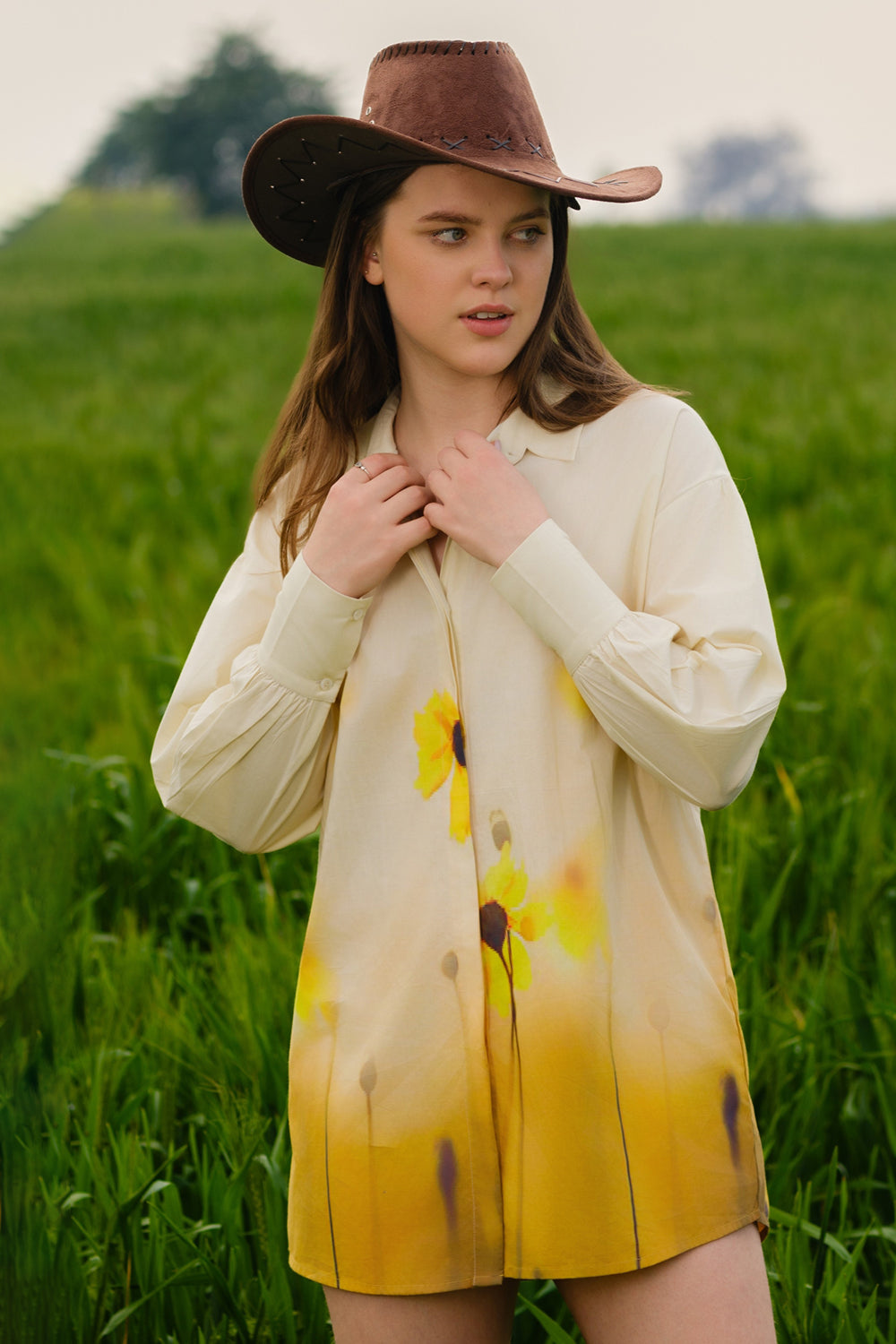 Yellow Meadow Long Shirt