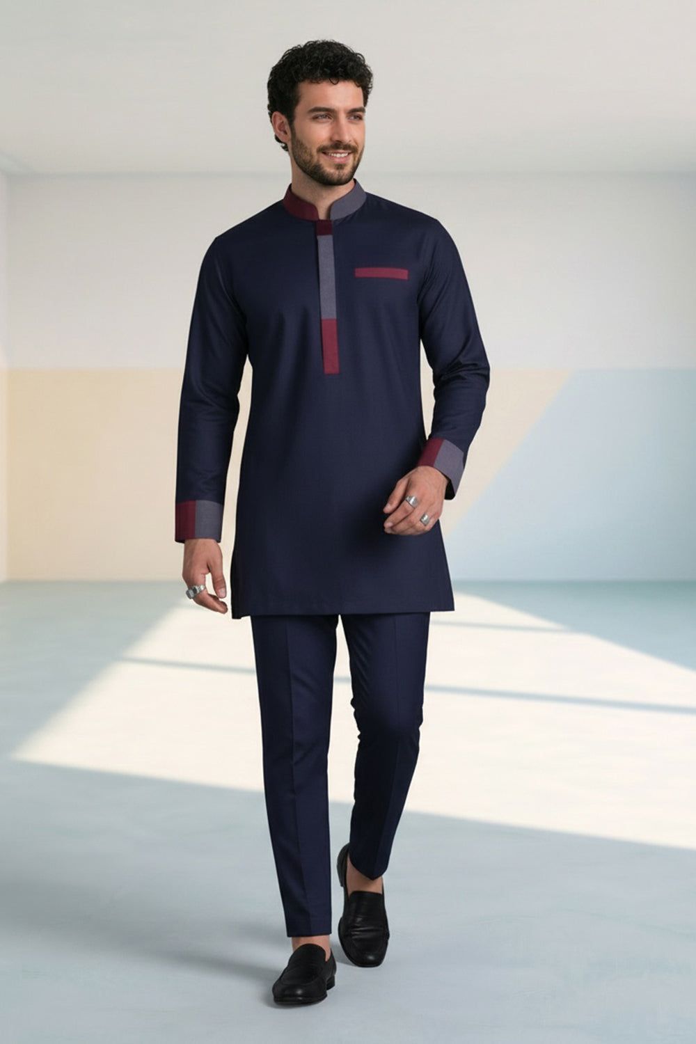 Colour Block Kurta Set - Zorin