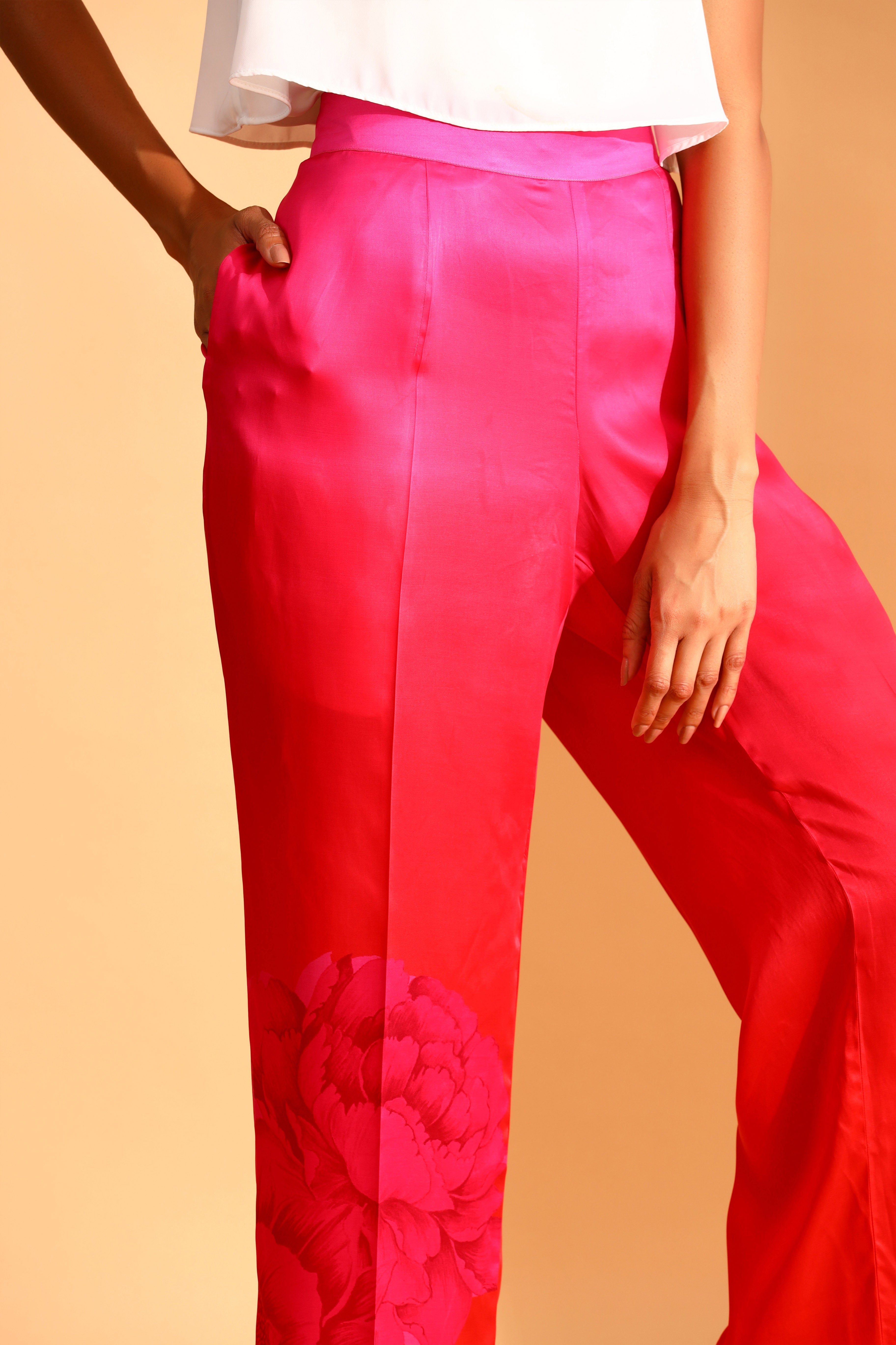 Moh India - Gul One Shoulder Tunic & Trousers Co-ords Set