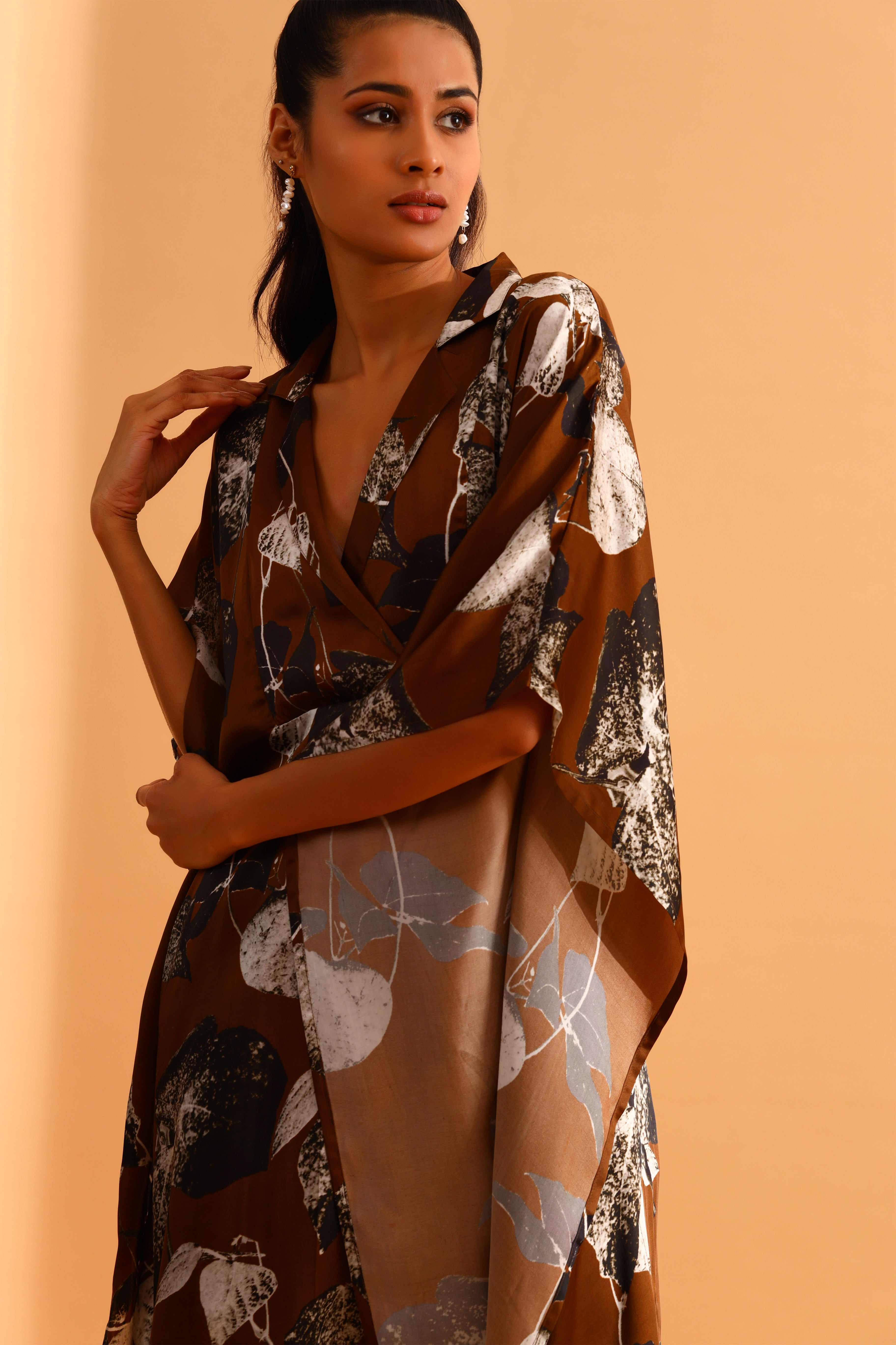 Moh India - Queen Of Bloom Kaftan & Trousers Co-ords Set