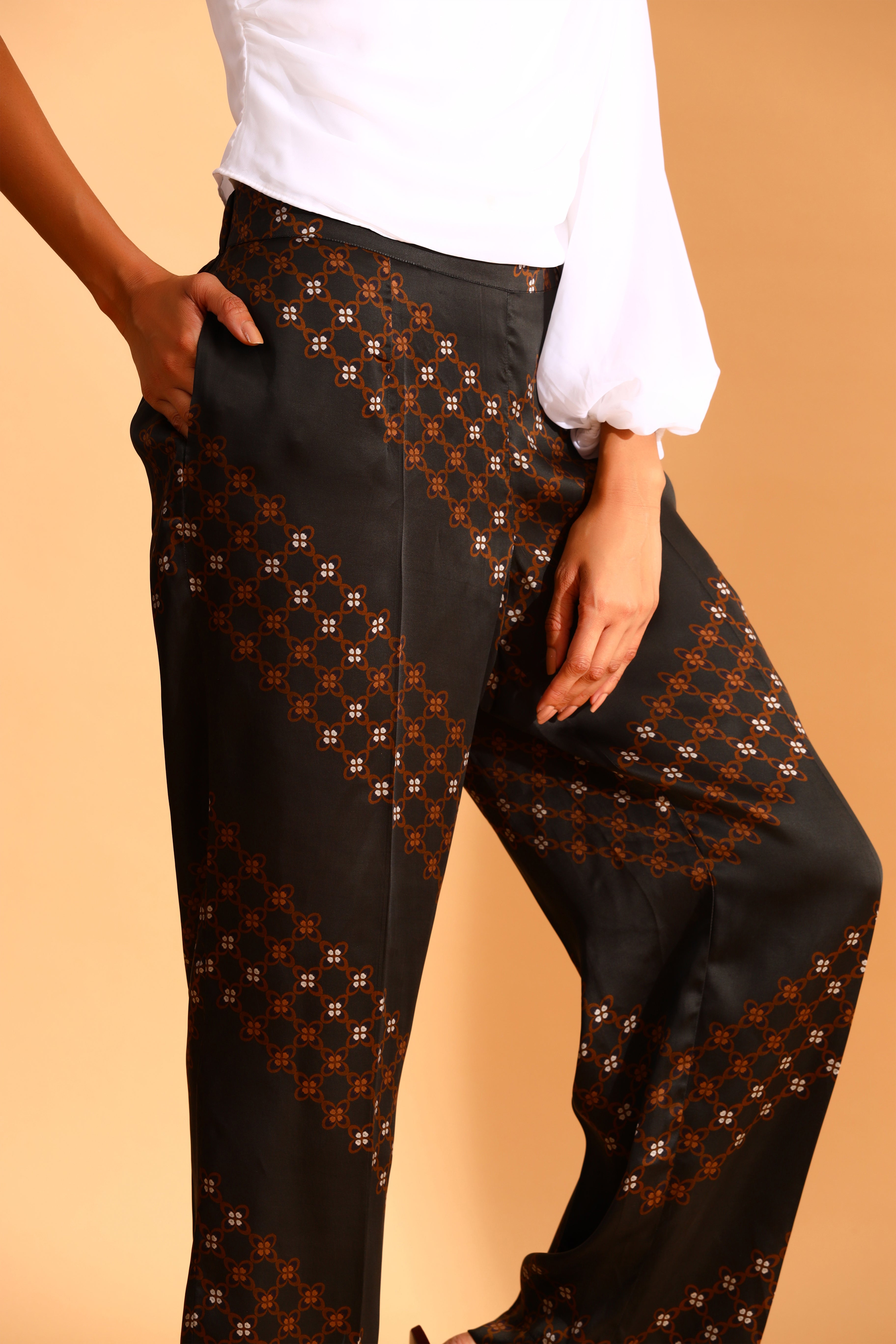 Moh India - Queen Of Bloom Kaftan & Trousers Co-ords Set