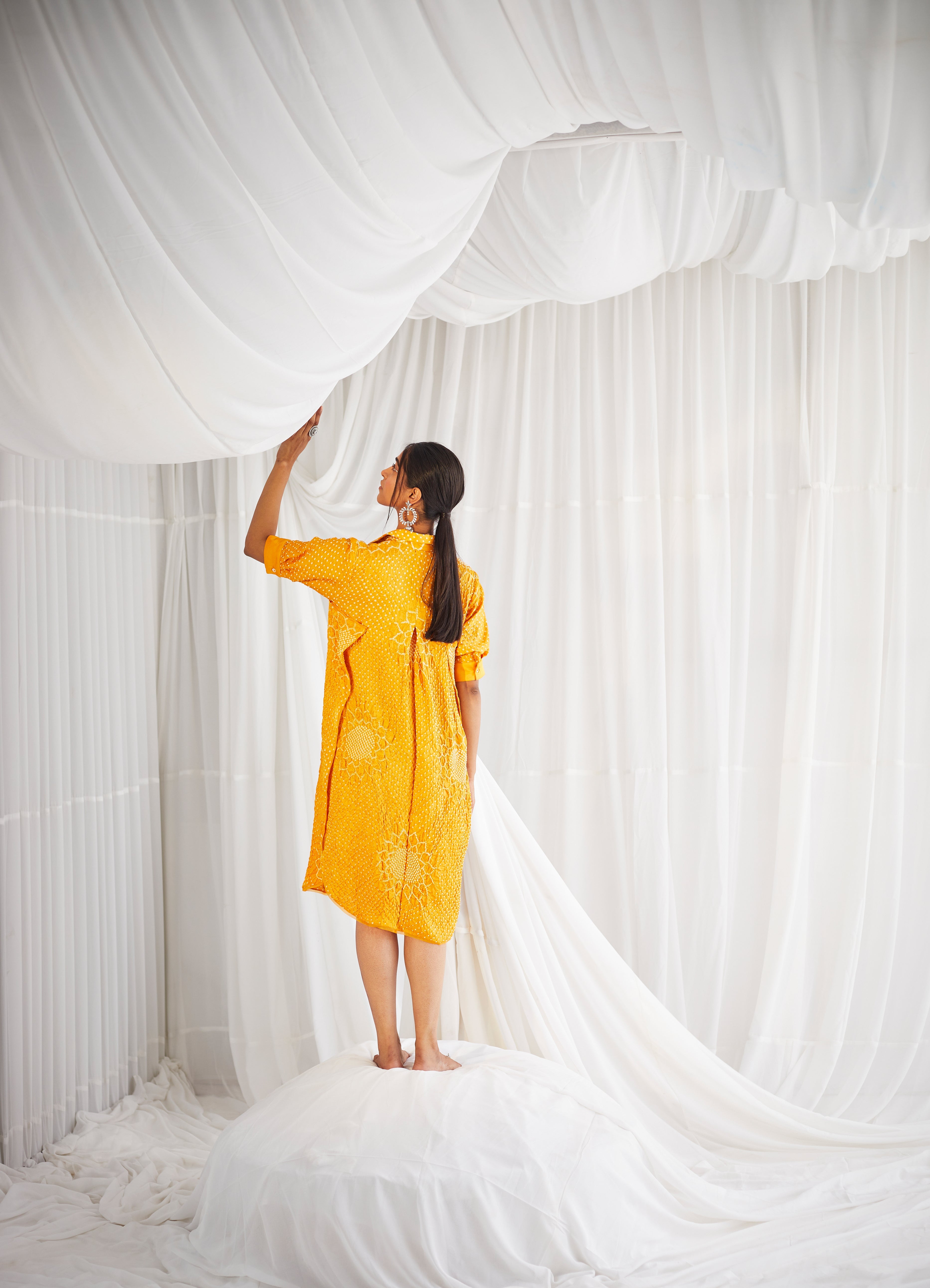 CY 29 India Bandhani Overlap Dress Back 1