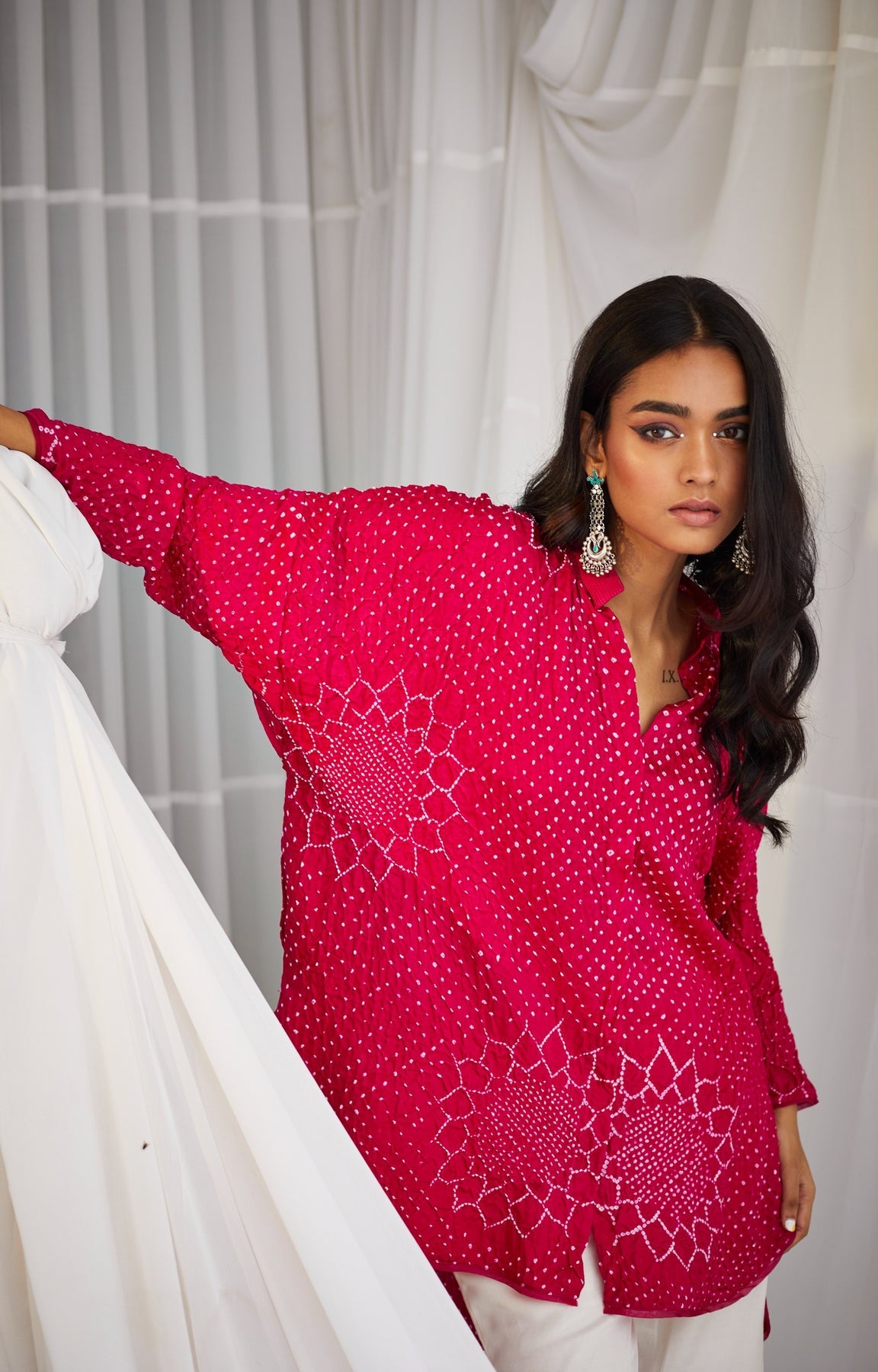 CY 29 India Bandhani Shirt Closeup 1