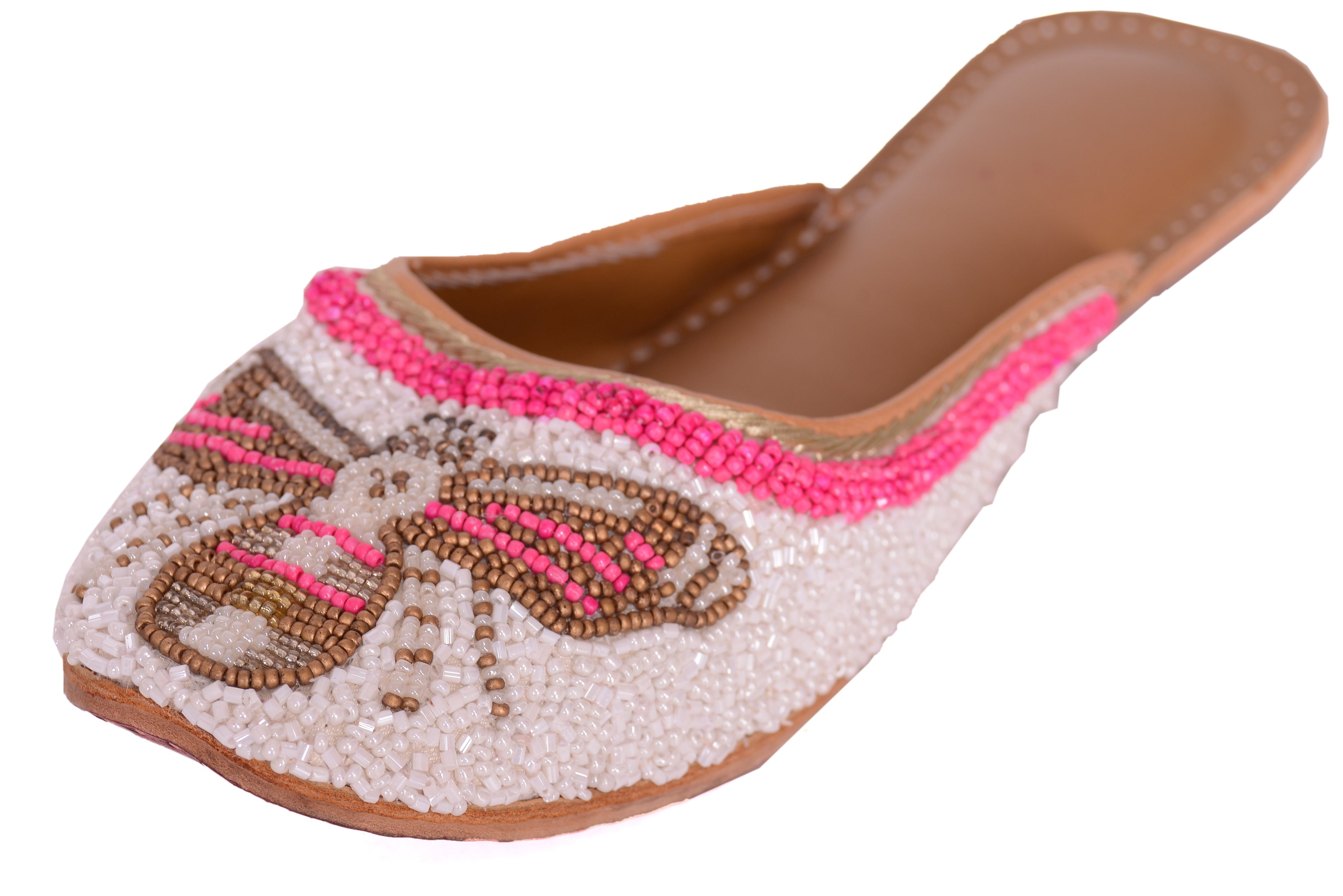 5 Elements by Radhika Gupta - Queenbee - White Jutti