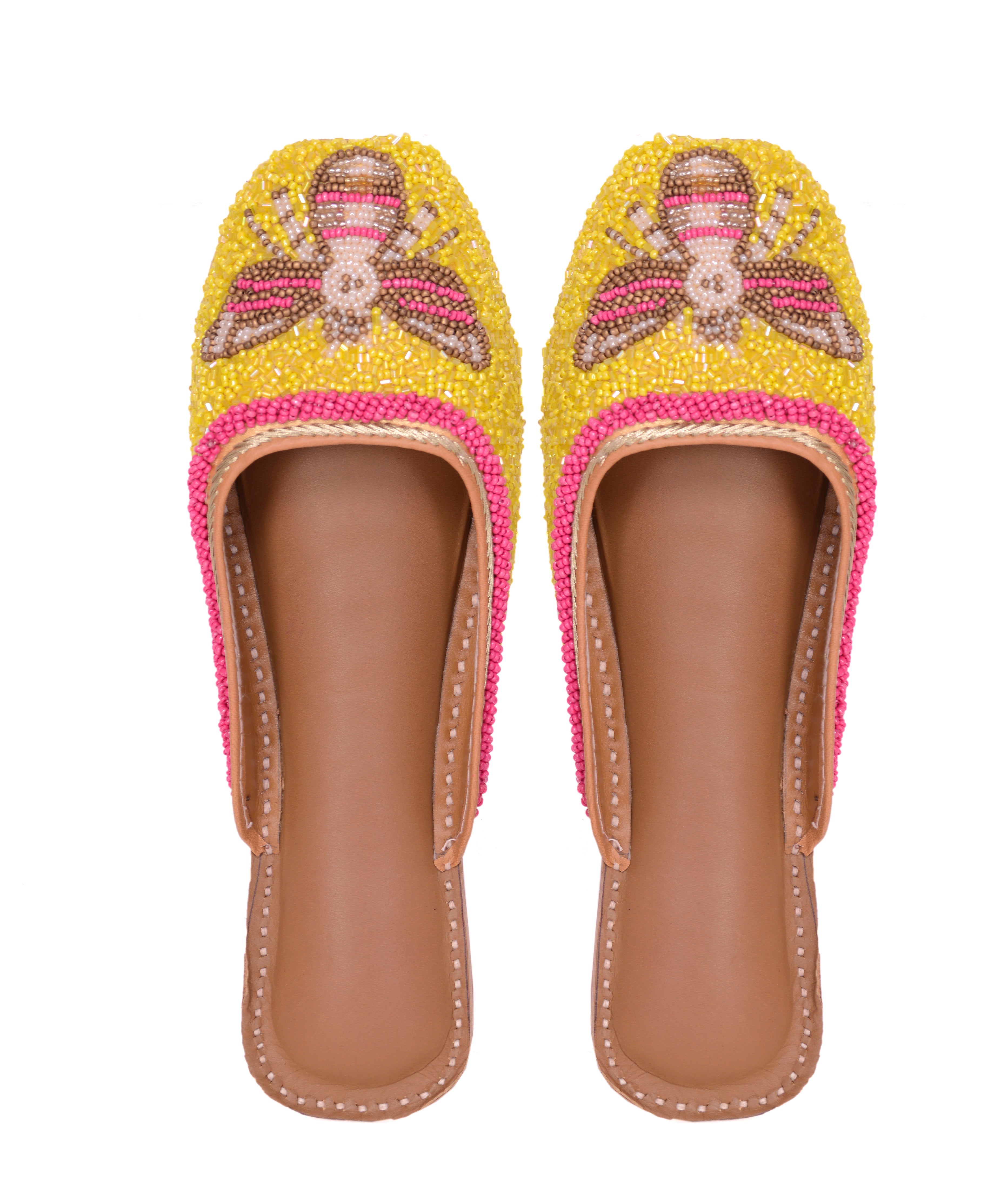 5 Elements by Radhika Gupta - Queenbee - Yellow Jutti