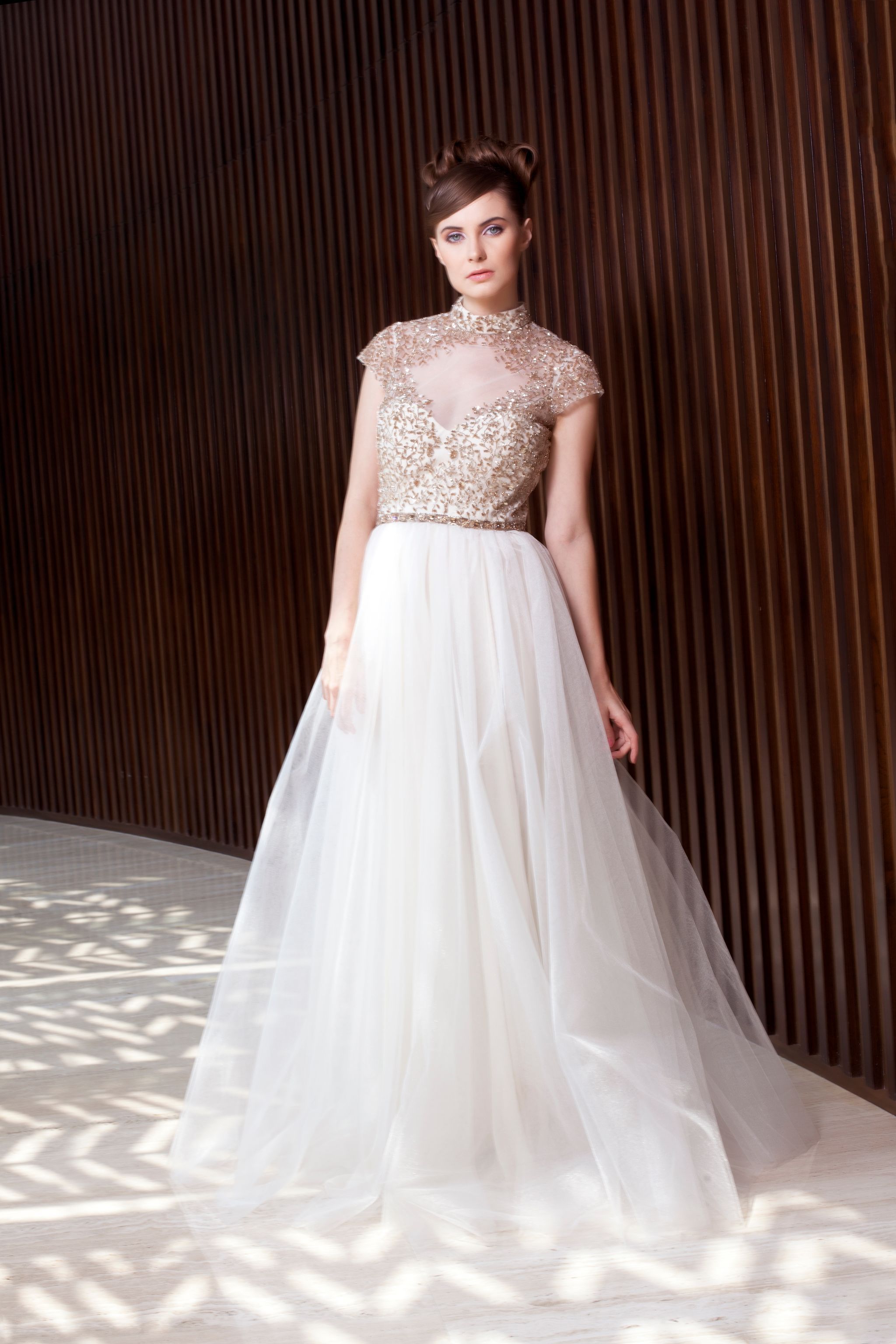 Amit GT - Intricate embroidered gown