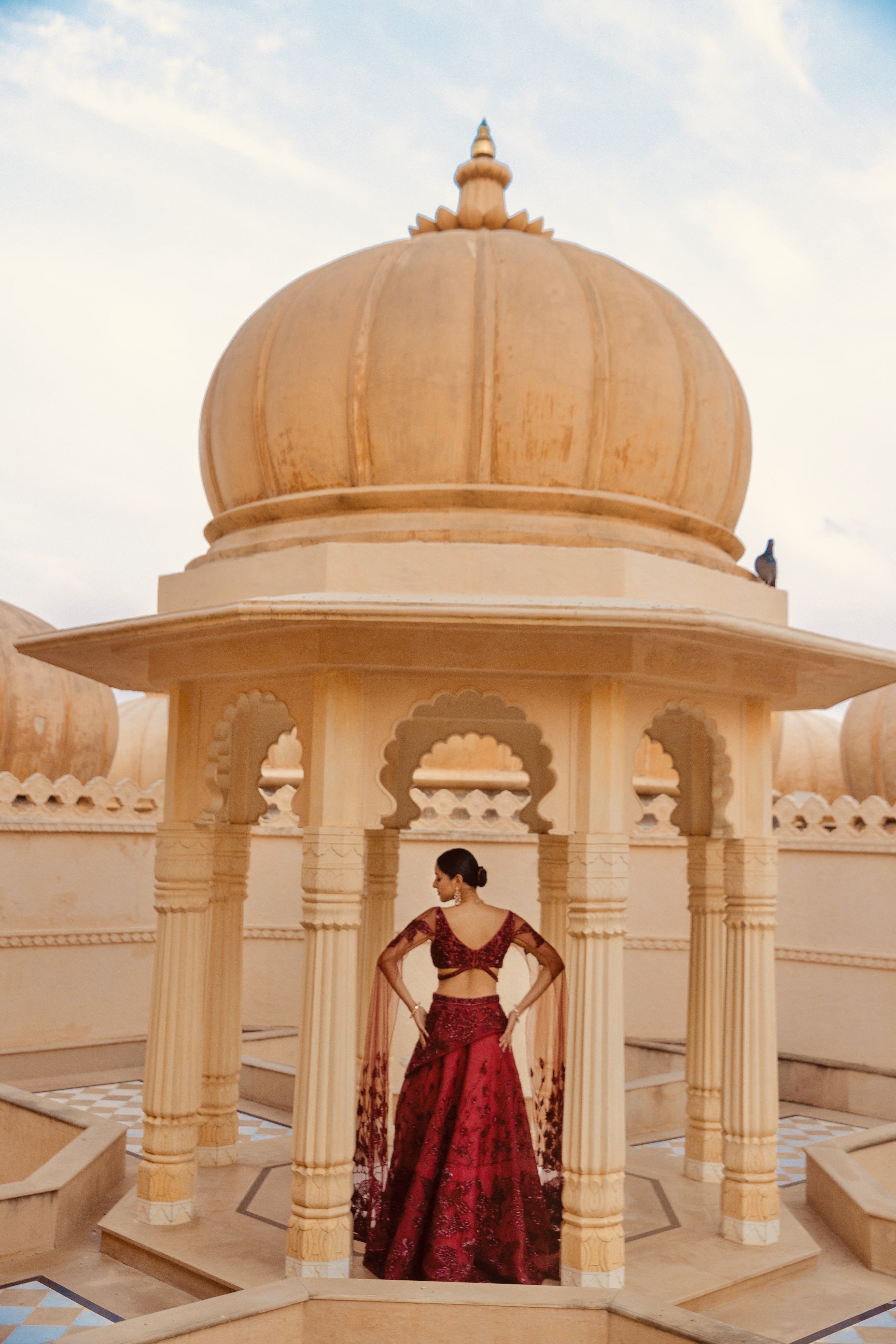 Amit GT - Cranberry Wadiyan Lehenga Set