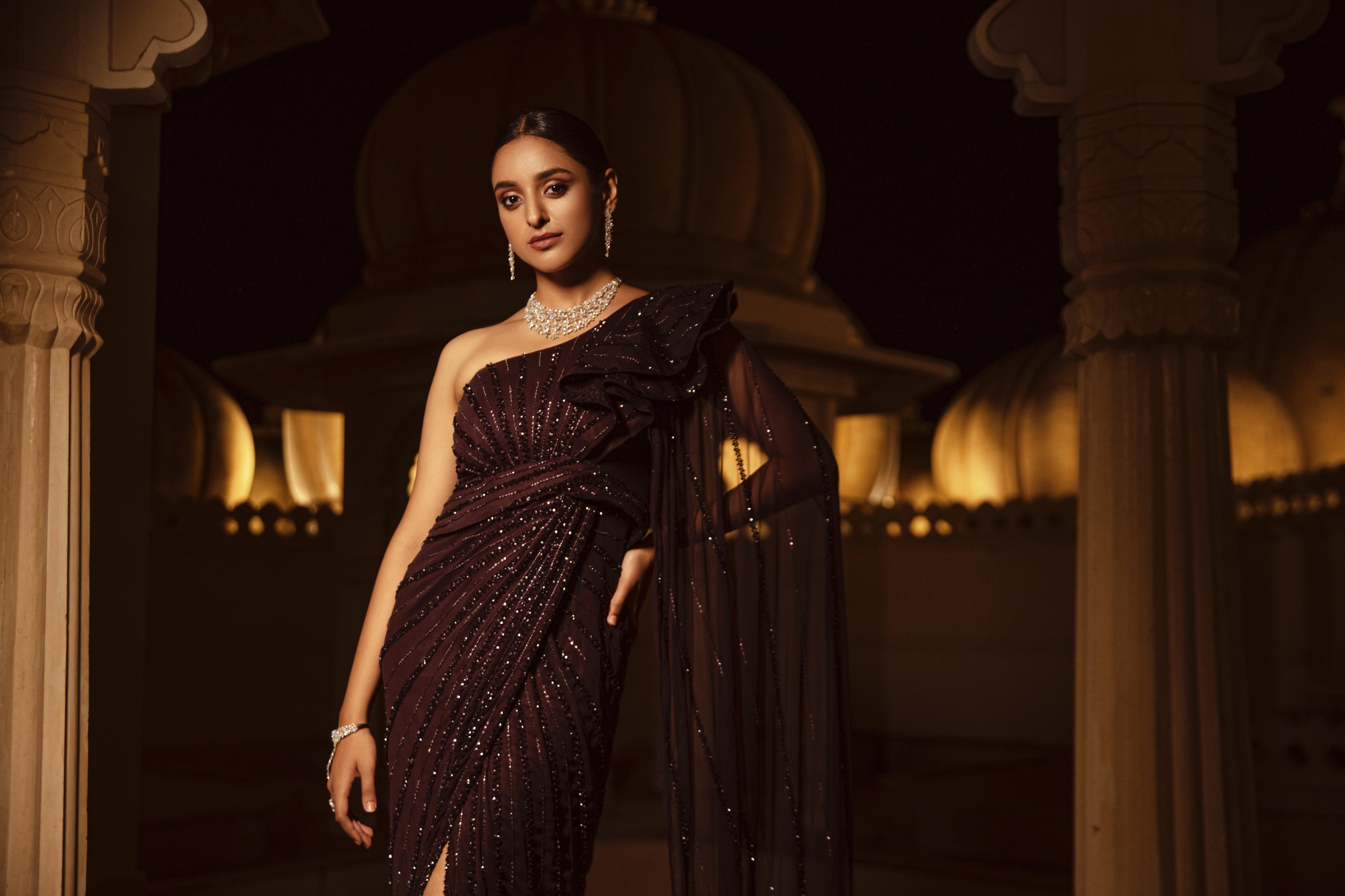 Amit GT - Cosmos Saree Gown