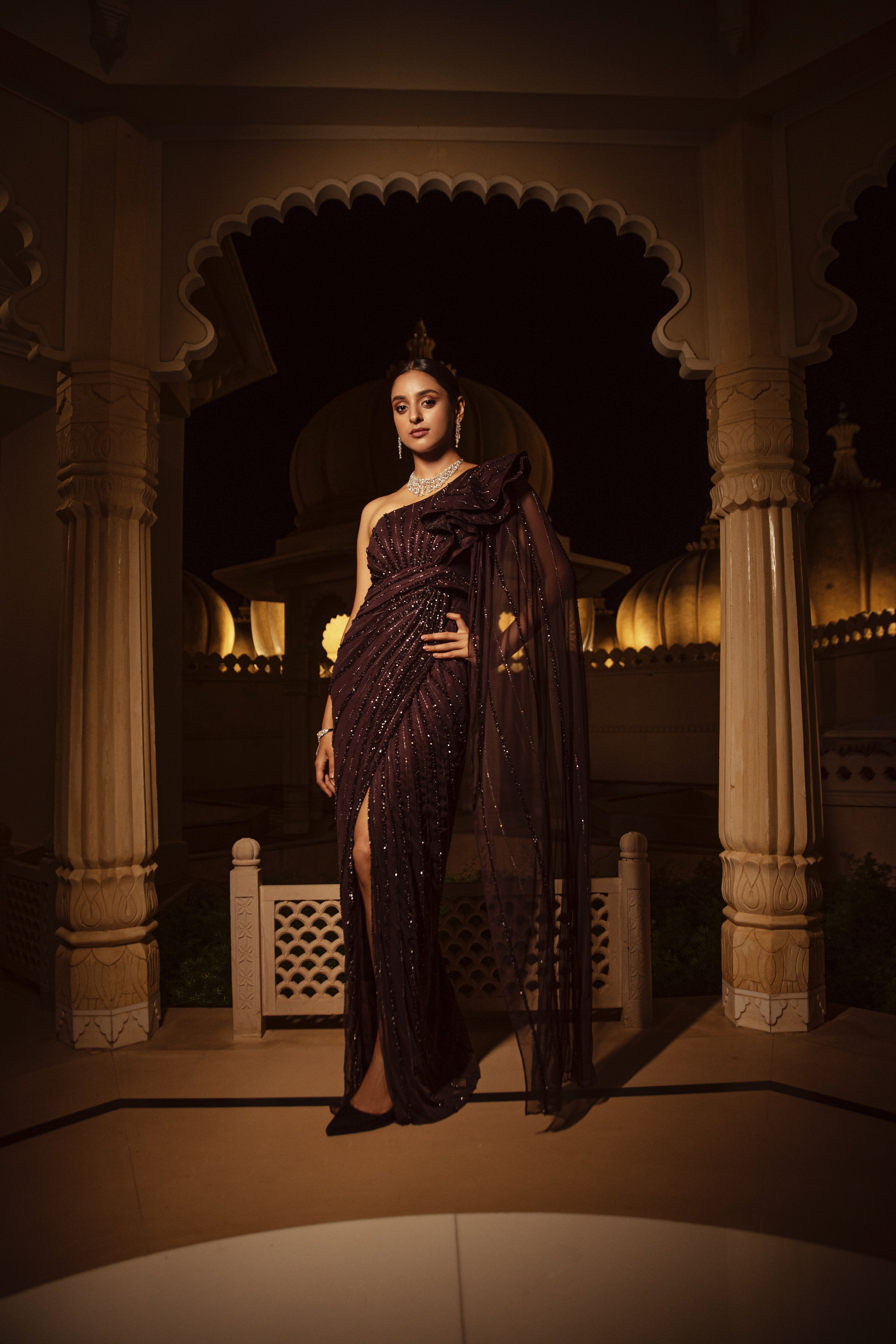 Amit GT - Cosmos Saree Gown
