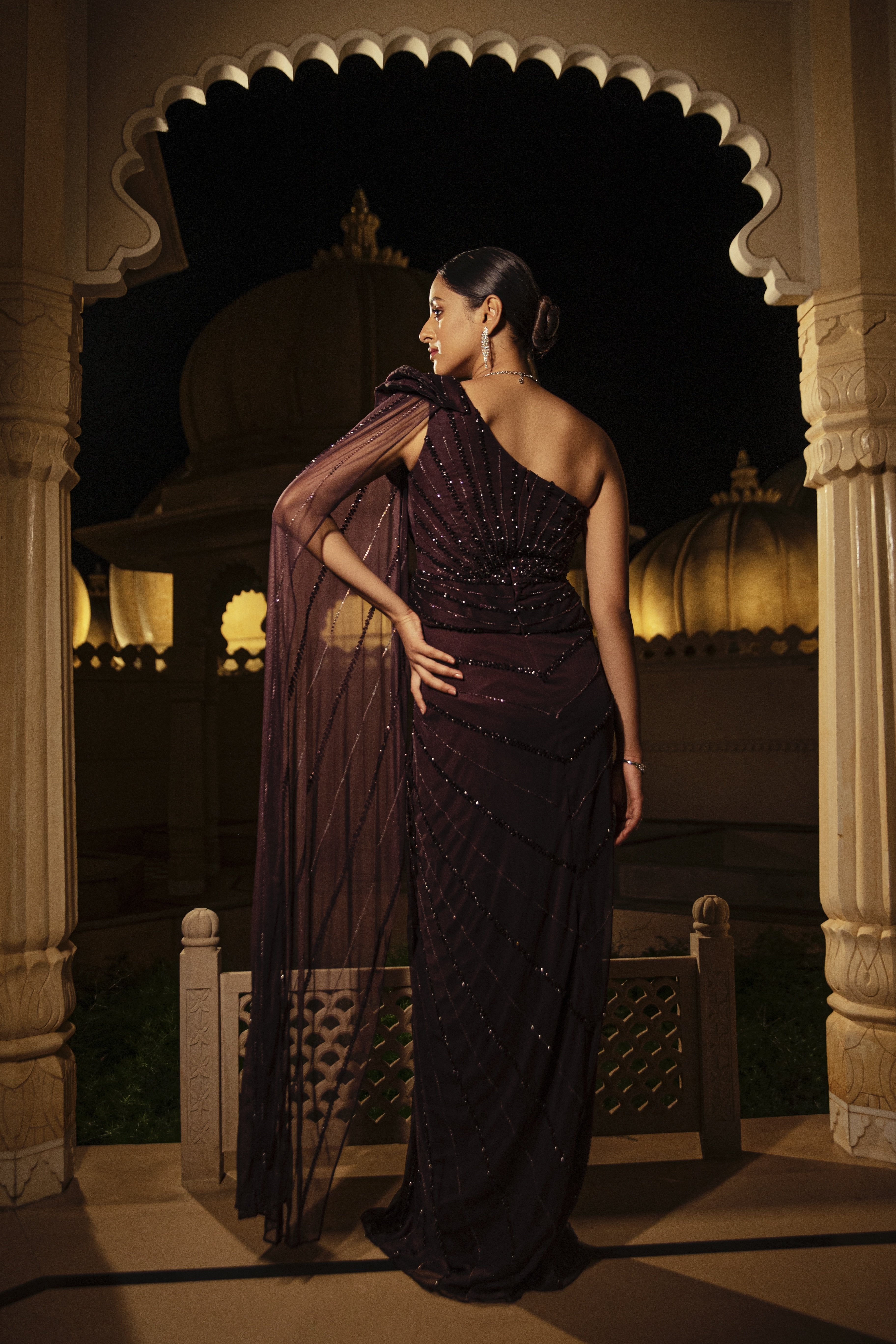 Amit GT - Cosmos Saree Gown