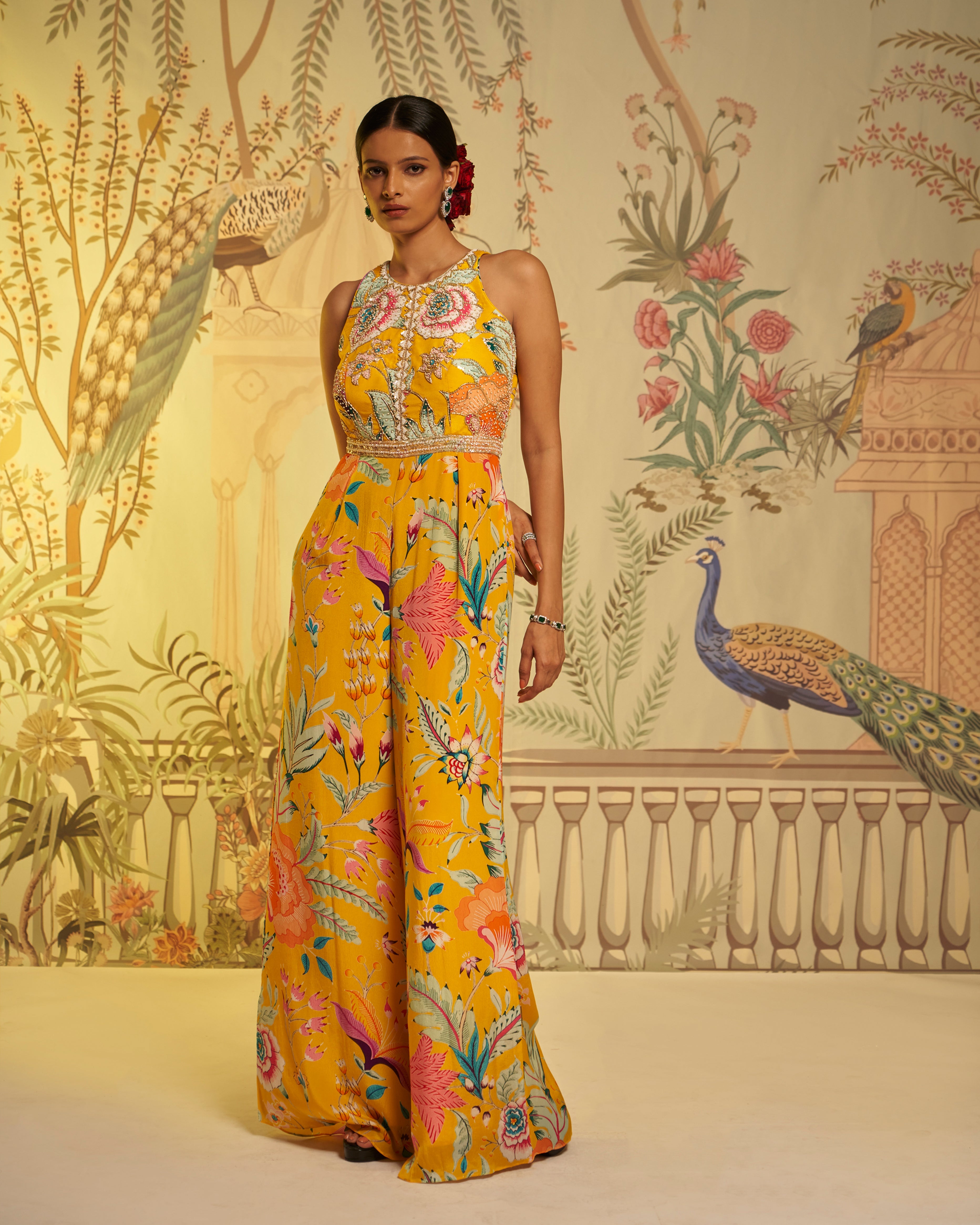 CY Aayushi Maniar Amber Floral Jumpsuit Front