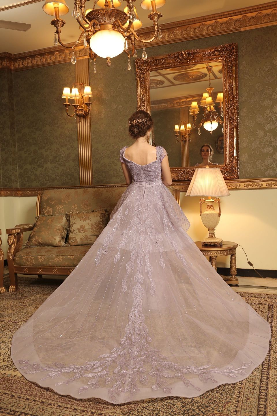 CY Amit GT Mauve Embroidered Gown Back 1