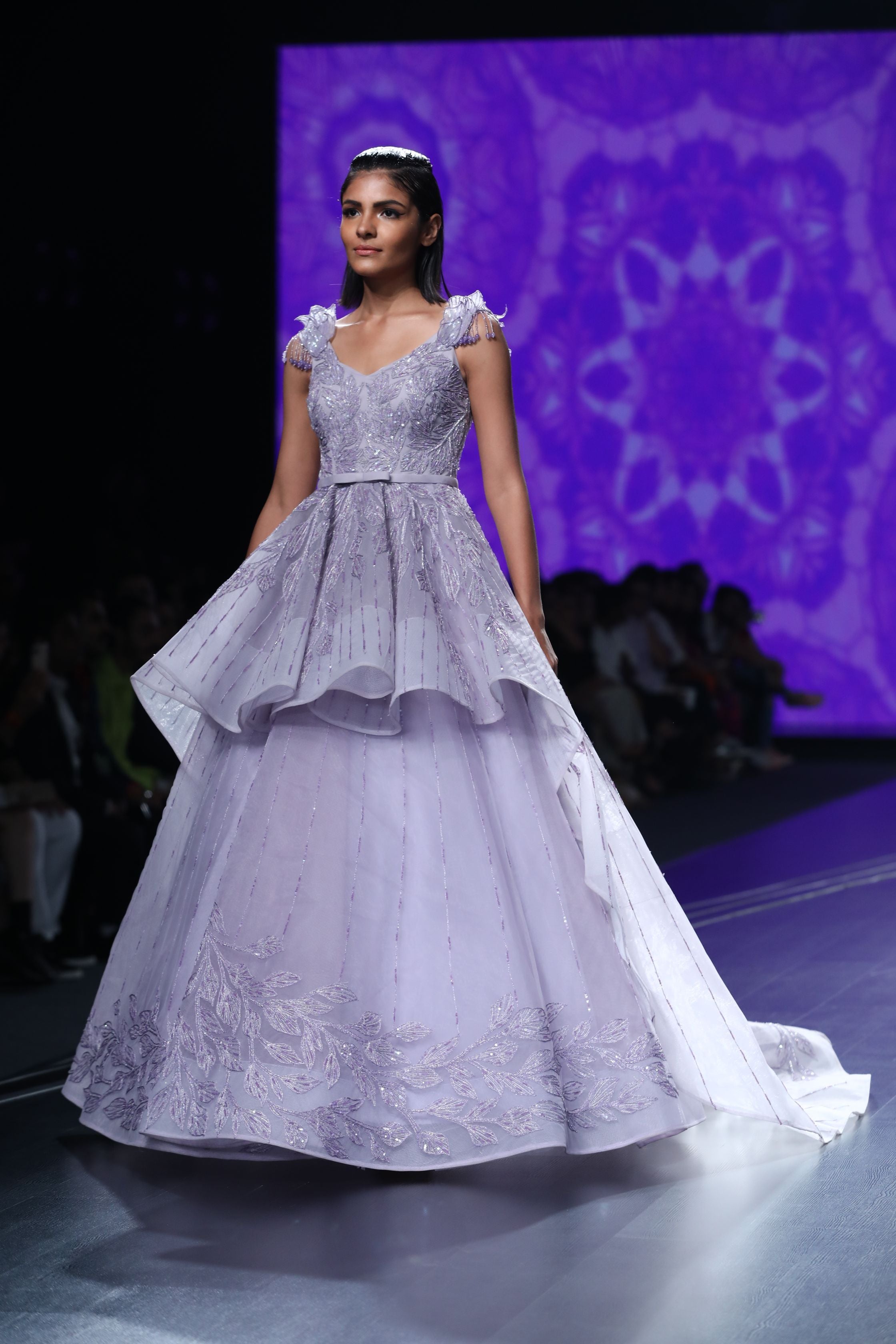 CY Amit GT Mauve Peplum Ball Gown Front 1