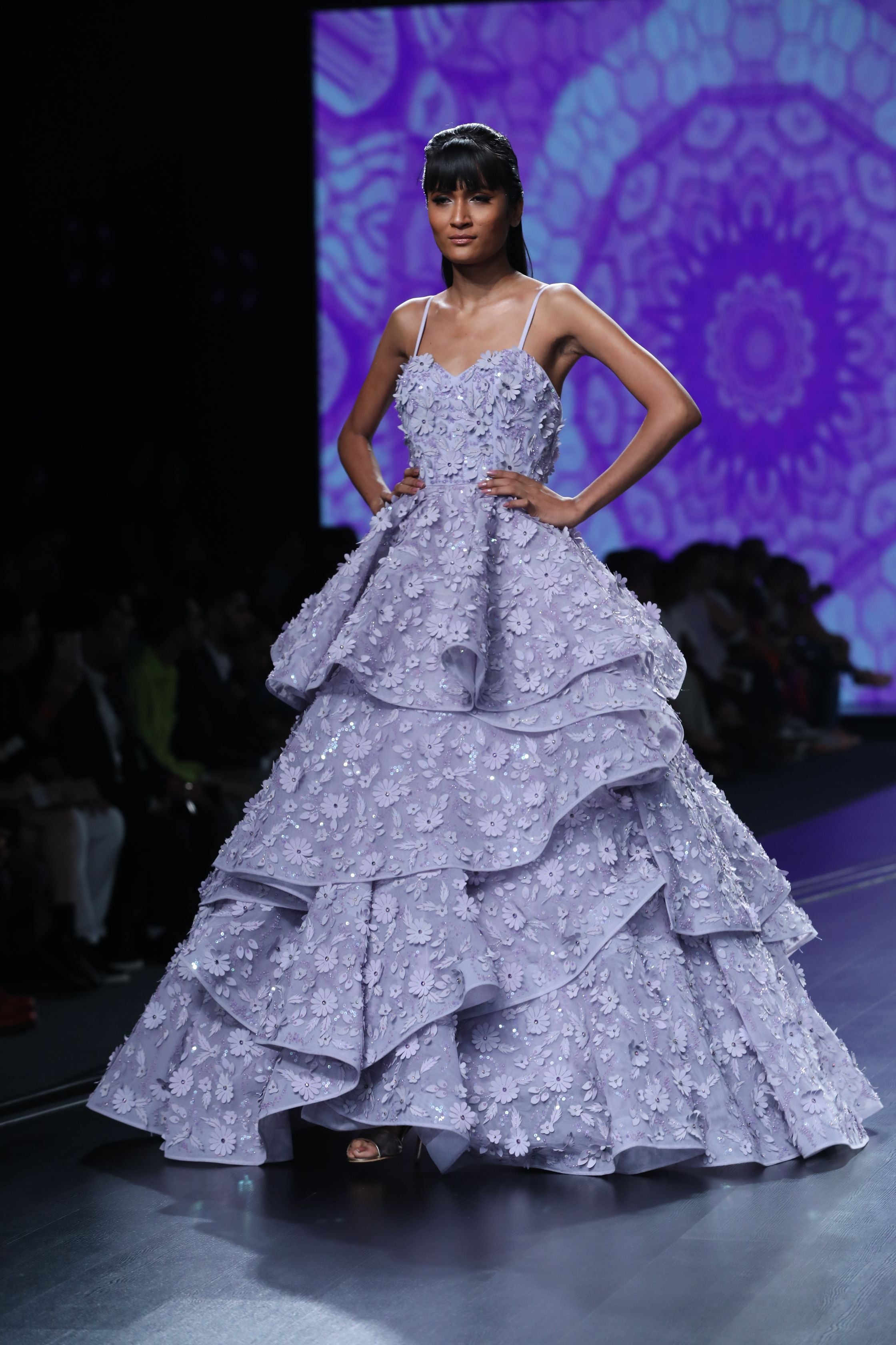 CY Amit GT Mauve Tiered Gown Front 1