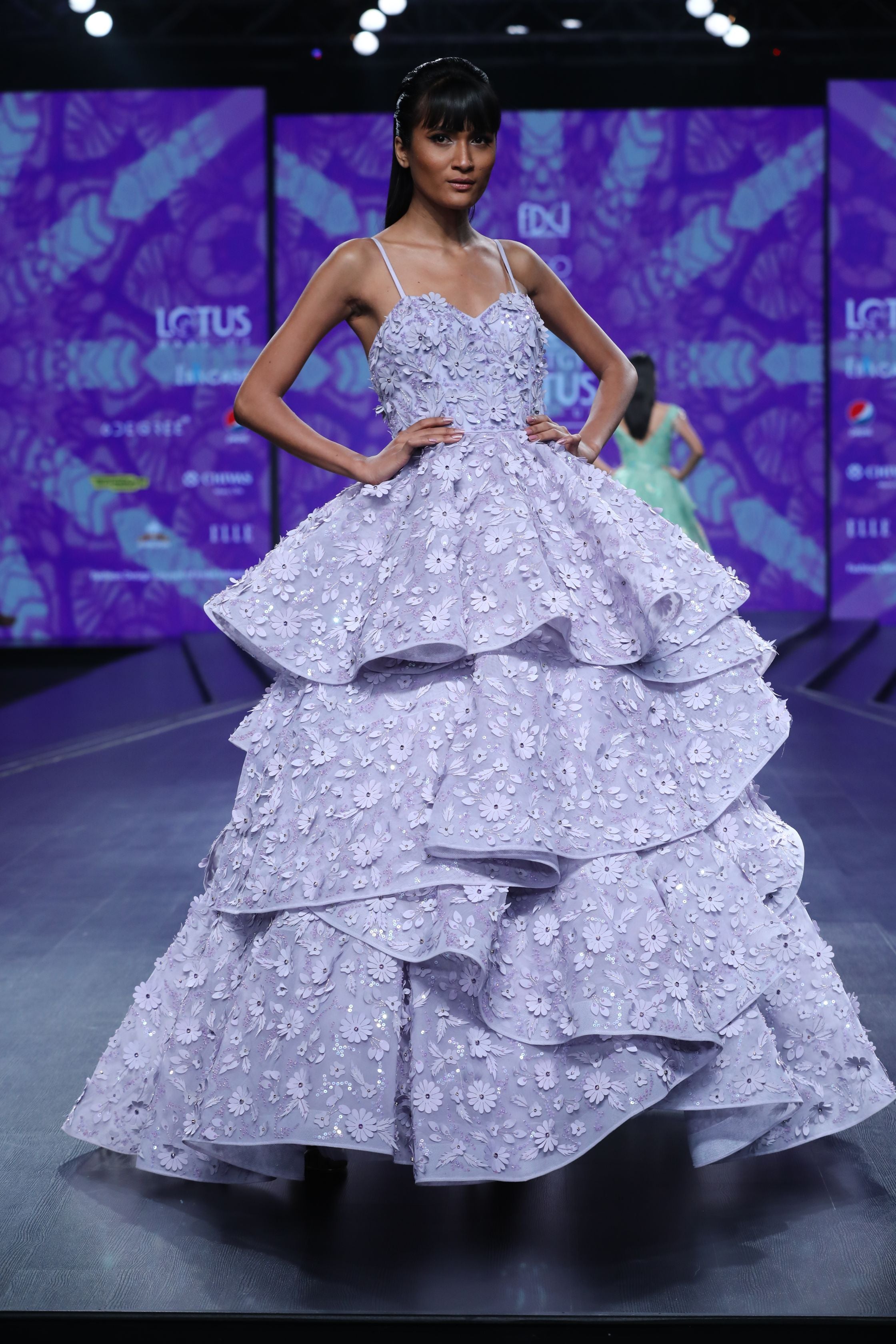 CY Amit GT Mauve Tiered Gown Front 2