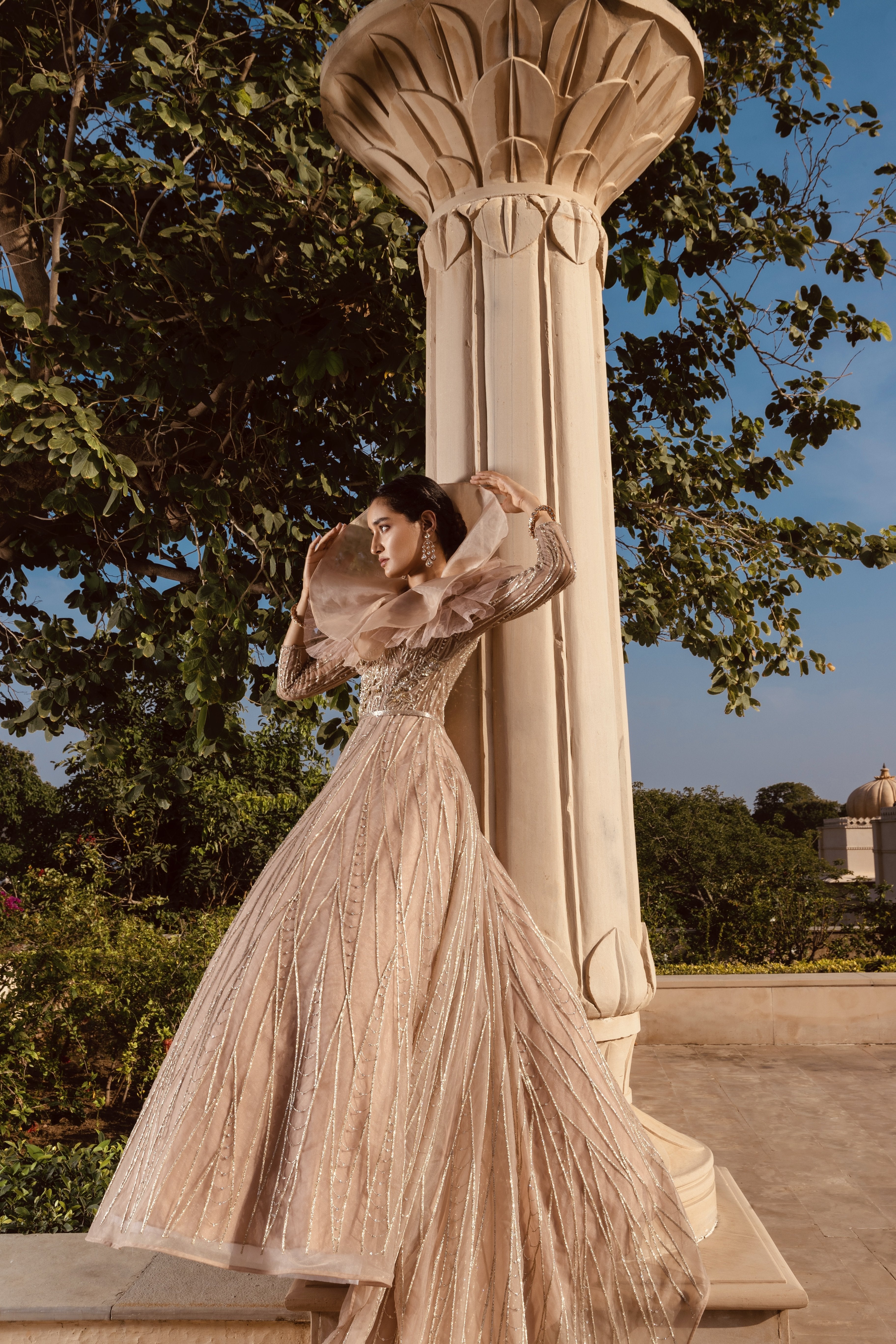 CY Amit GT Rose Quartz Constellation Gown Side 1