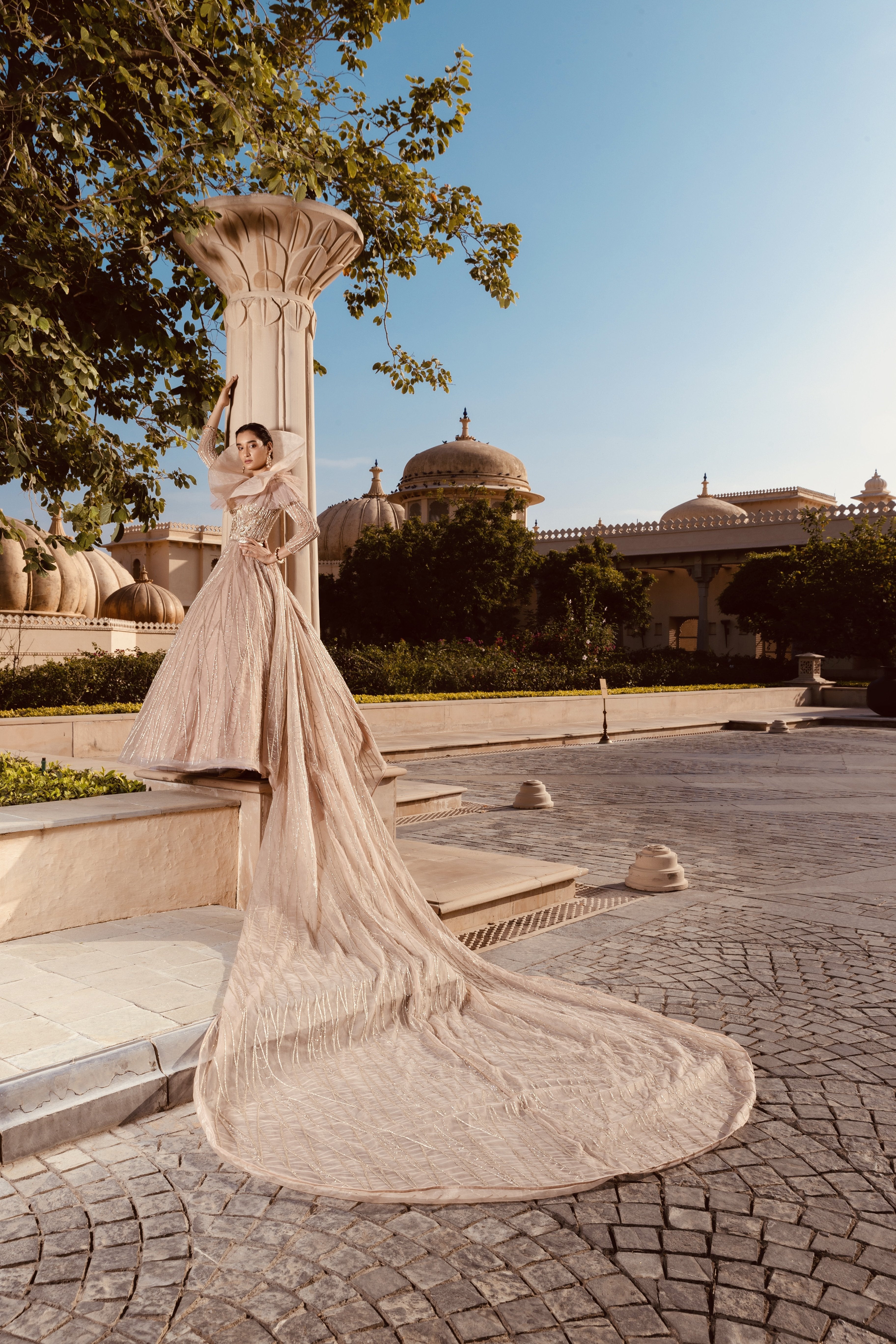 CY Amit GT Rose Quartz Constellation Gown Side 2