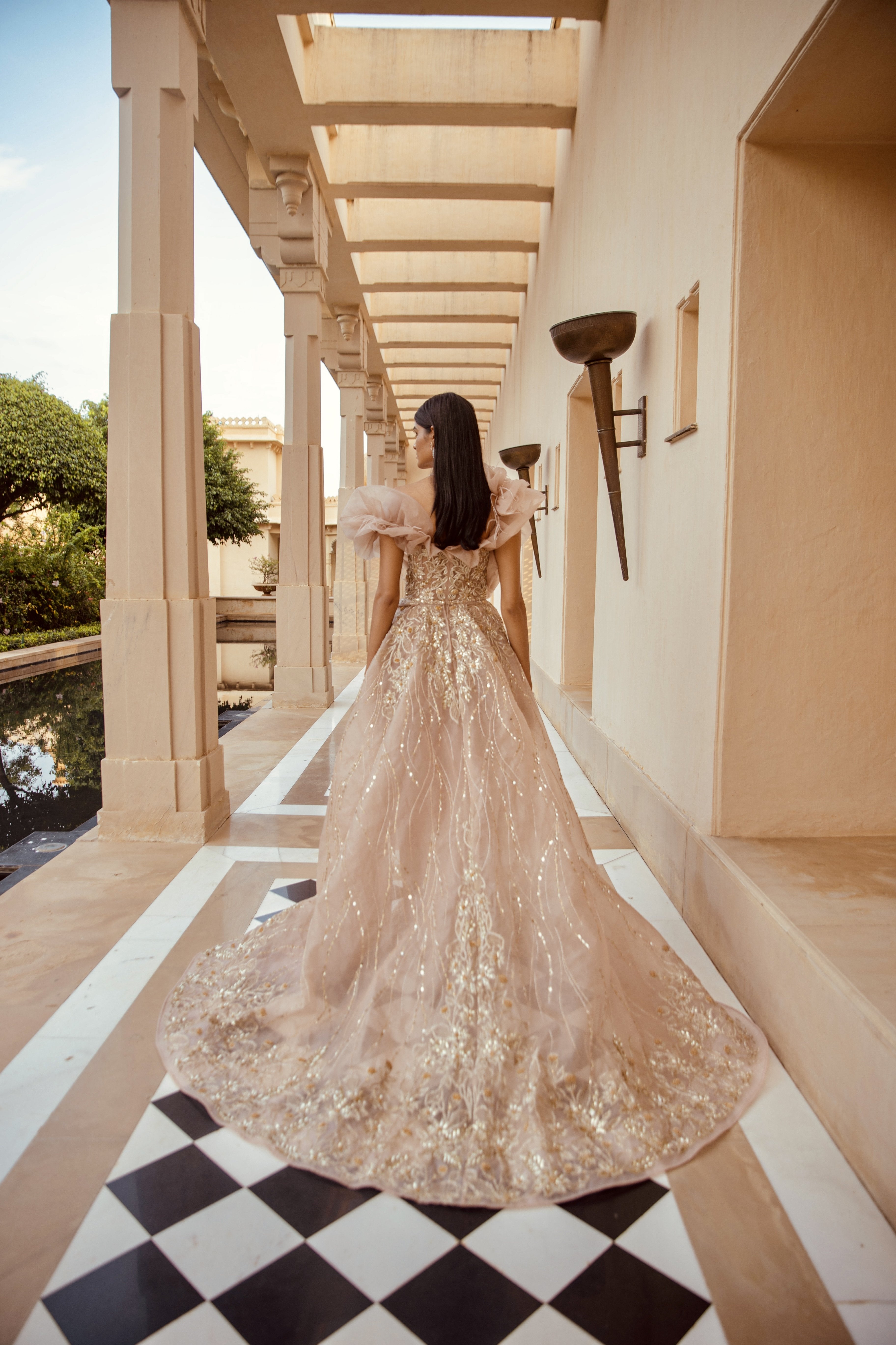 CY Amit GT Rose Quartz Sara Gown Back 1