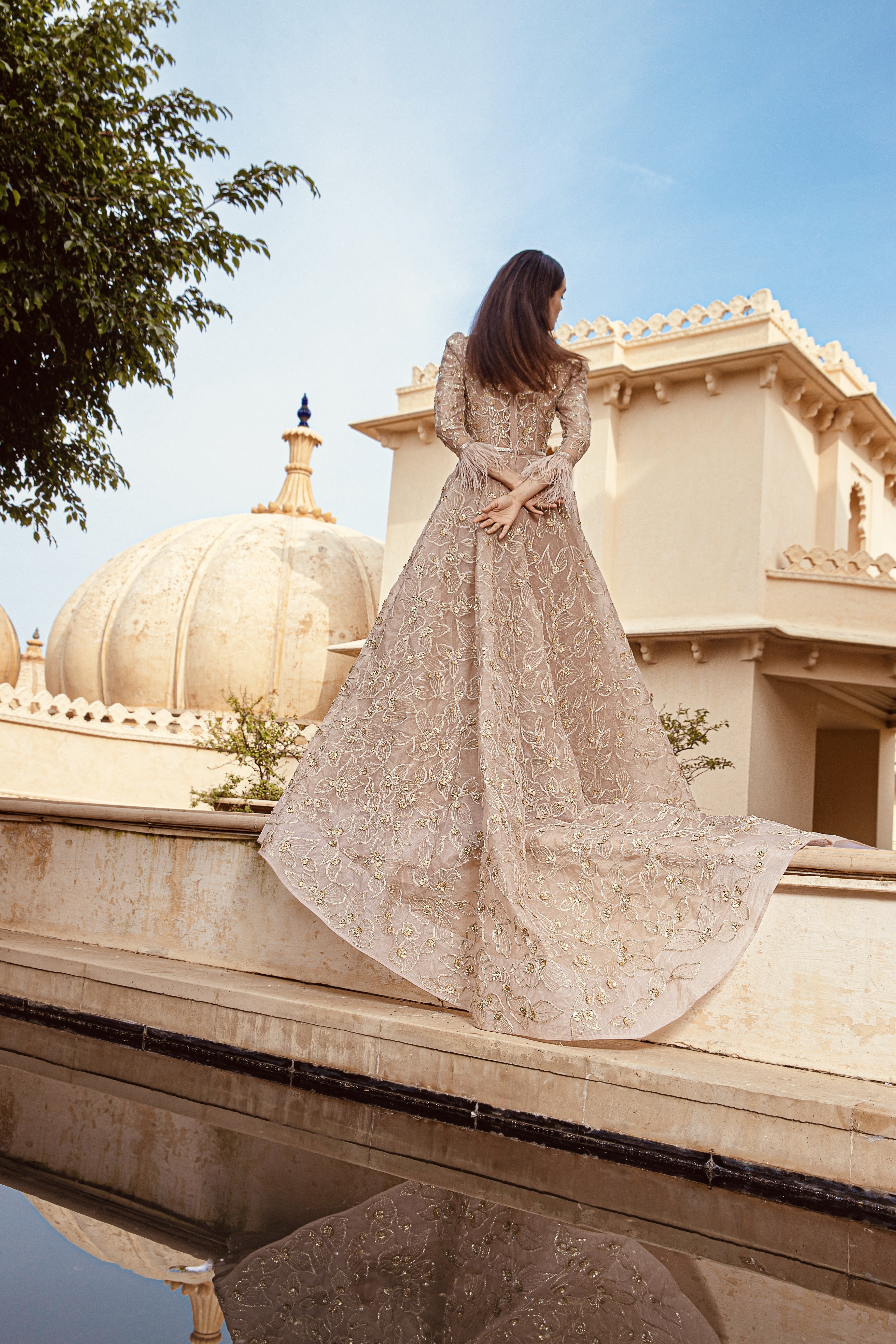 CY Amit GT Rose Quartz Zephyr Gown Back 1