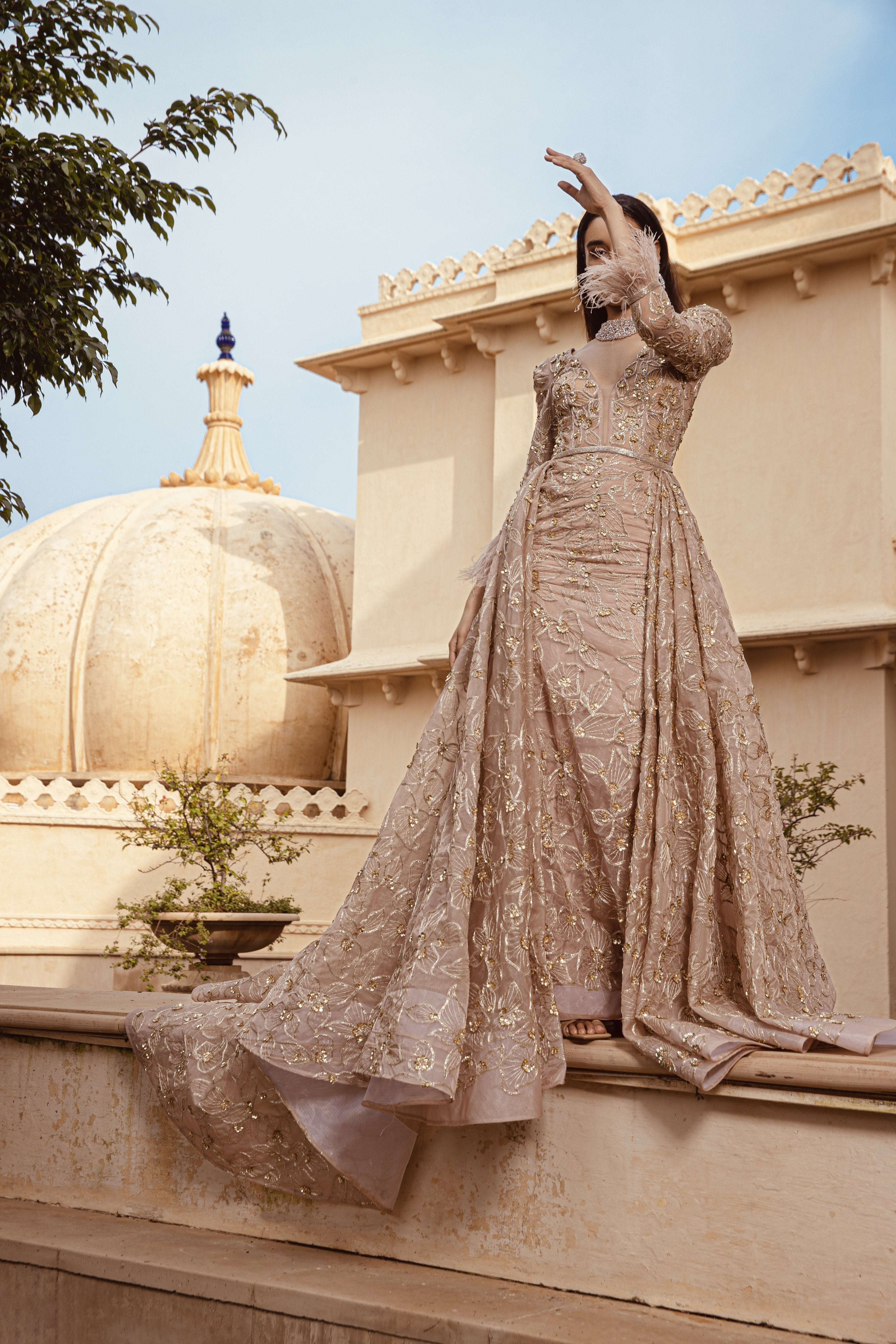 CY Amit GT Rose Quartz Zephyr Gown Front 2