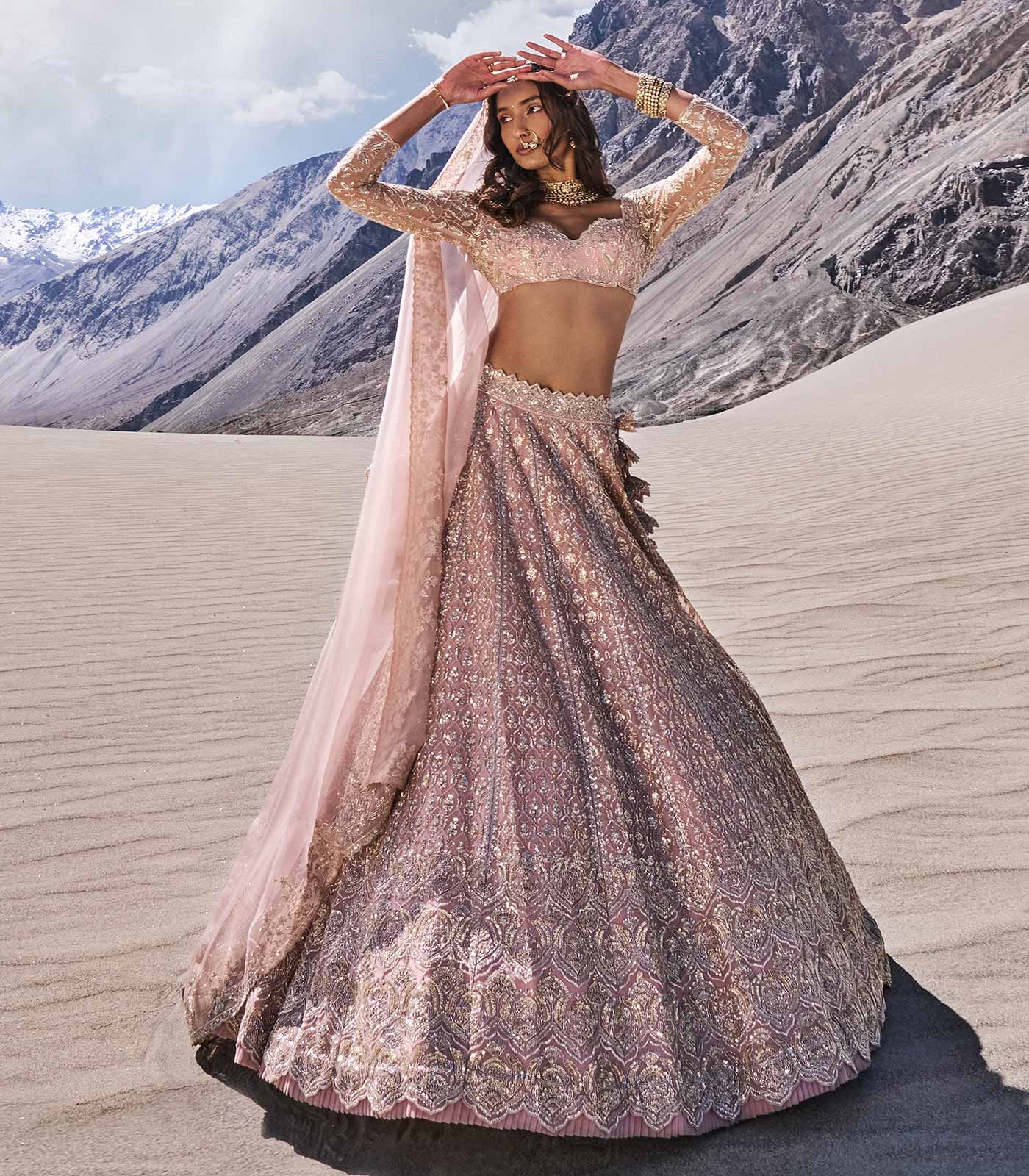 Leh Nubra Embroidered Lehenga Set