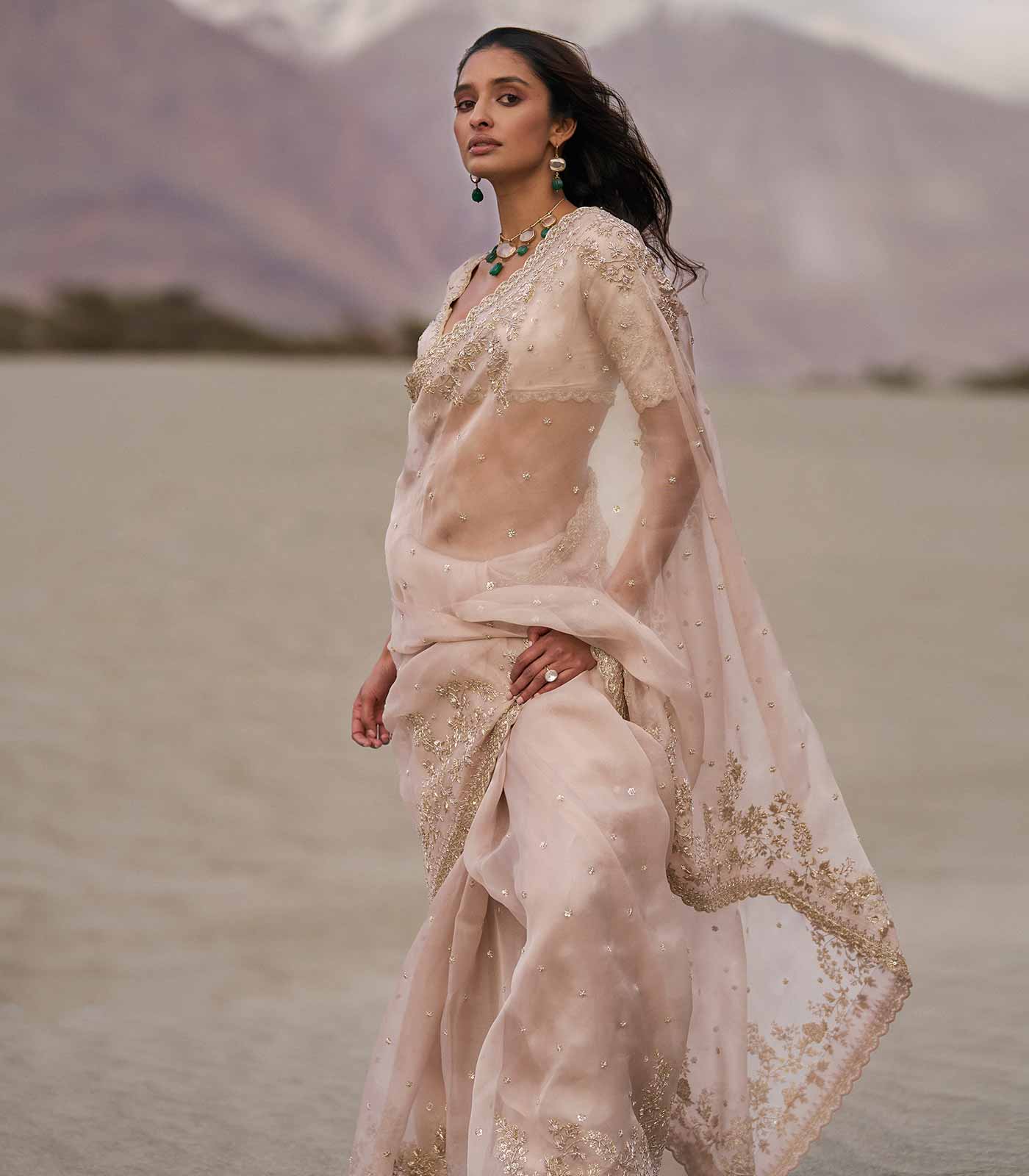 Arwa Embroidered Saree Set