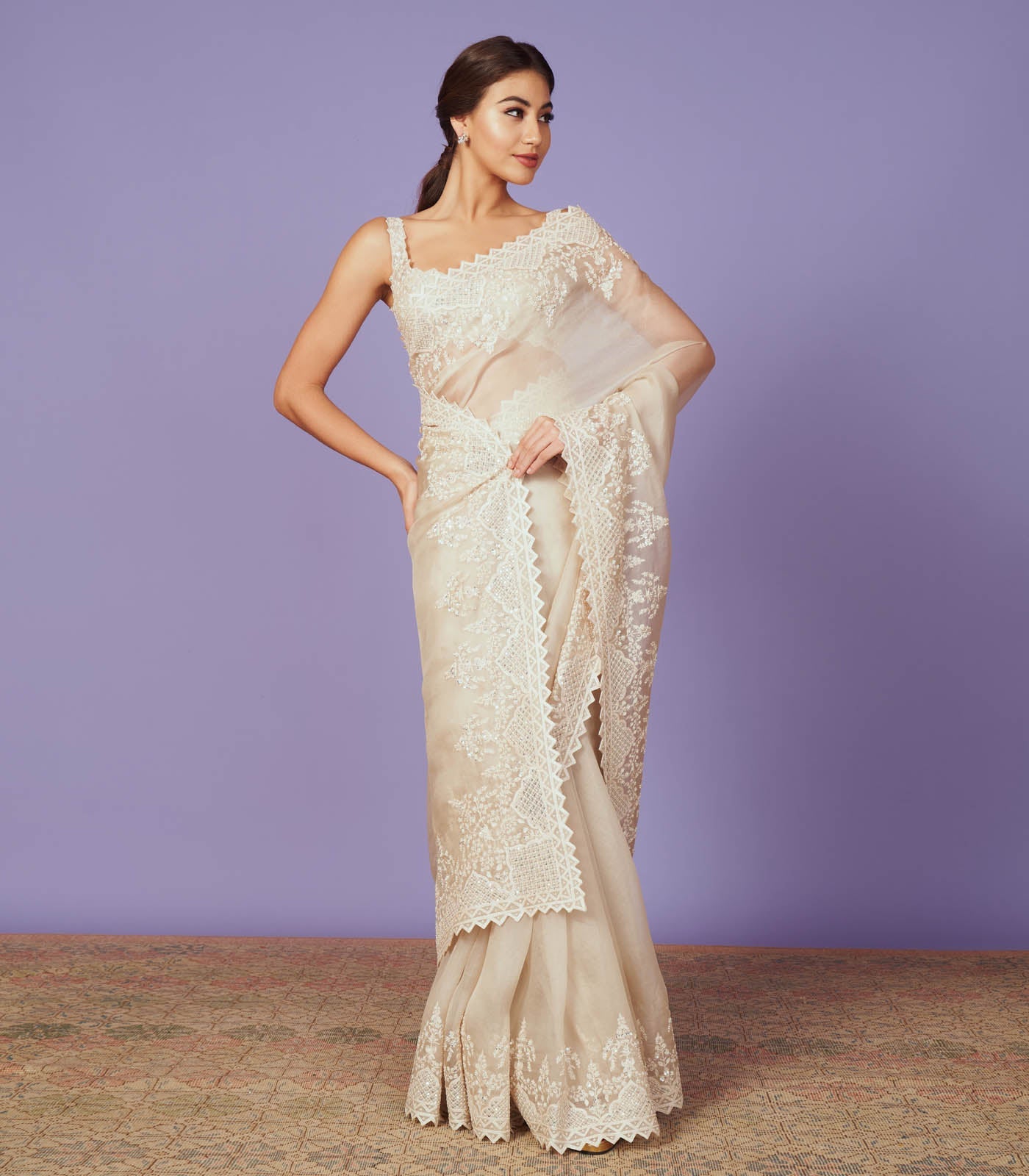 CY Anushree Reddy Aari Saree Set Front 1