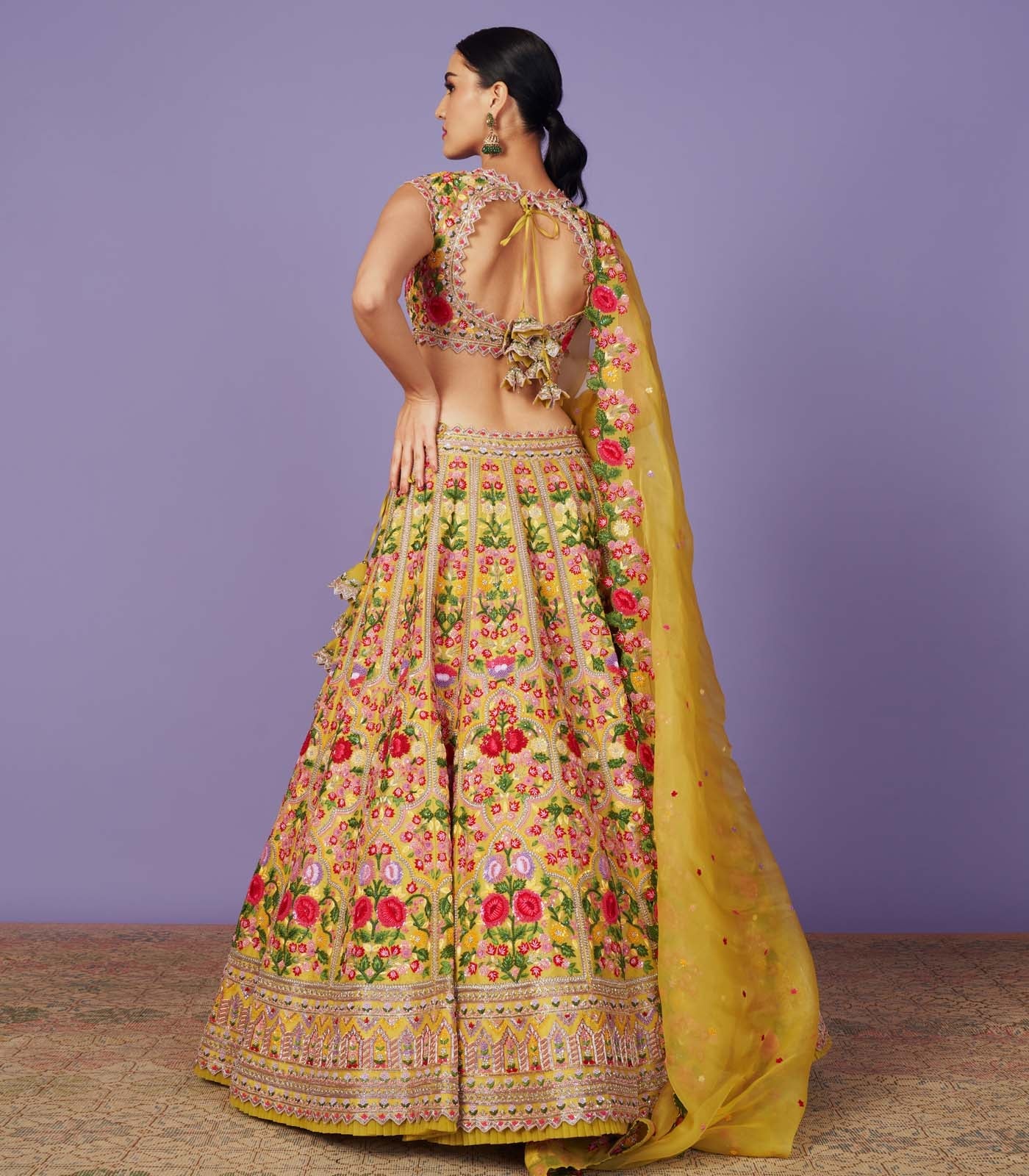 CY Anushree Reddy Bageecha Lehenga Set Success Back 1