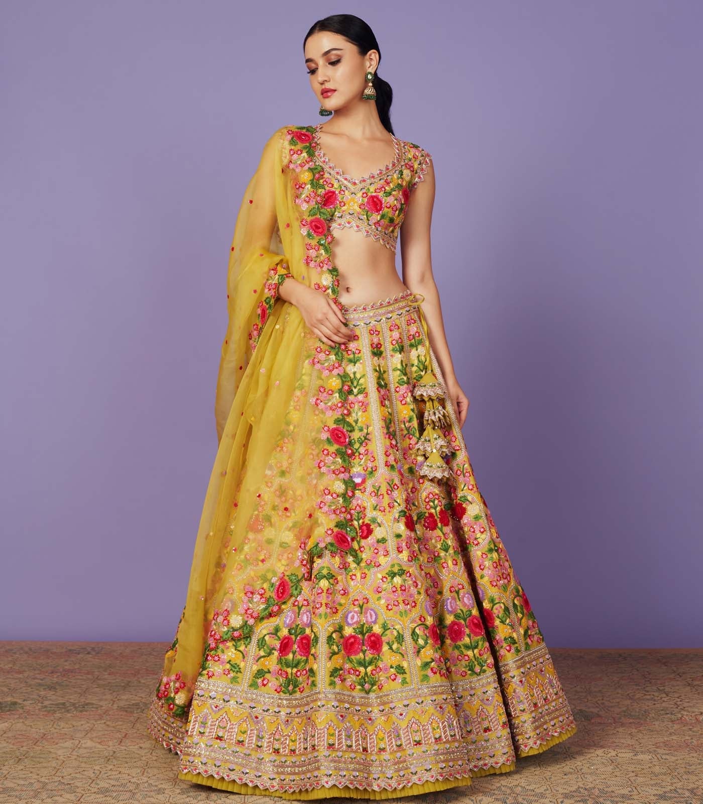 CY Anushree Reddy Bageecha Lehenga Set Success Front 1
