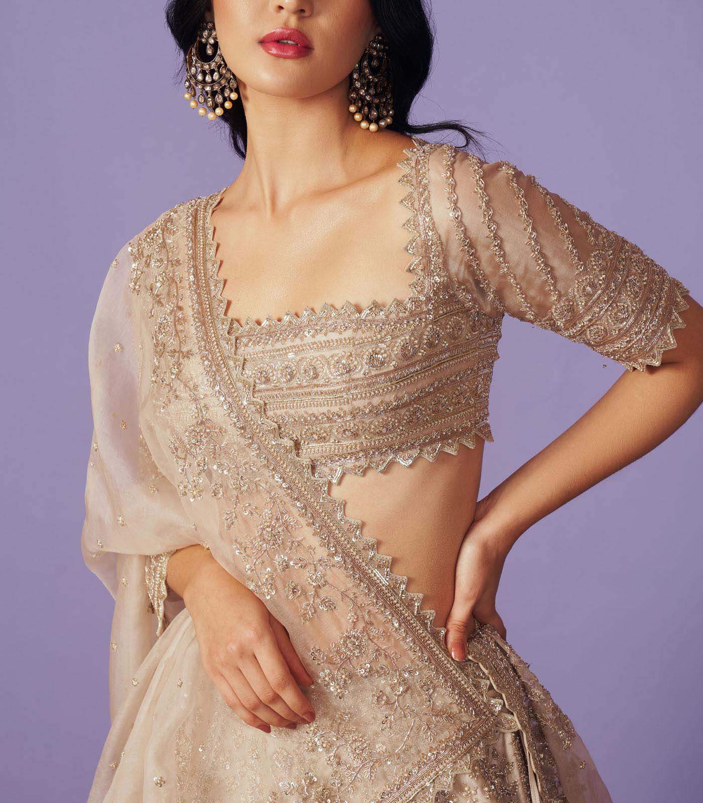 CY Anushree Reddy Celeste Lehenga Set Closeup 1