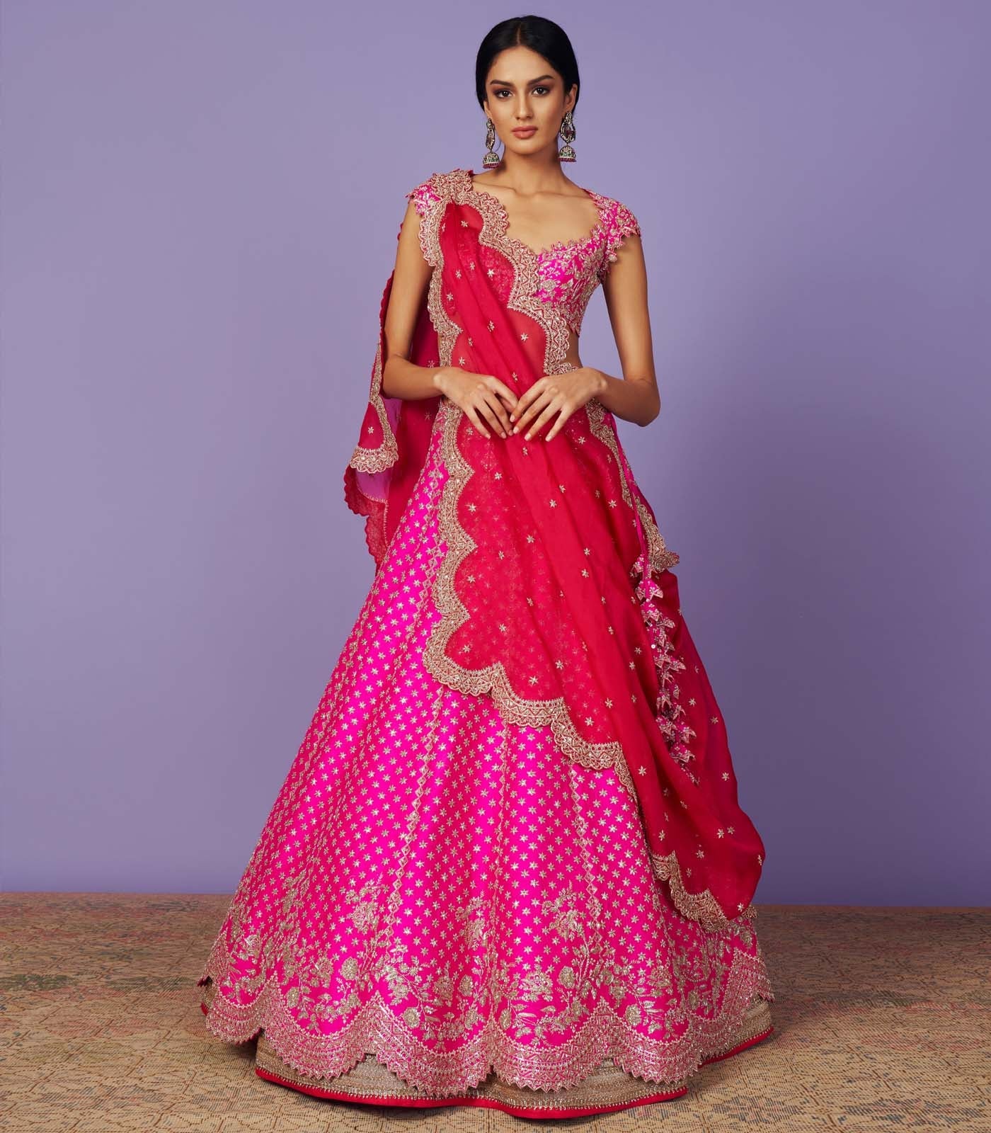 CY Anushree Reddy Creeper Lehenga Set Front 1