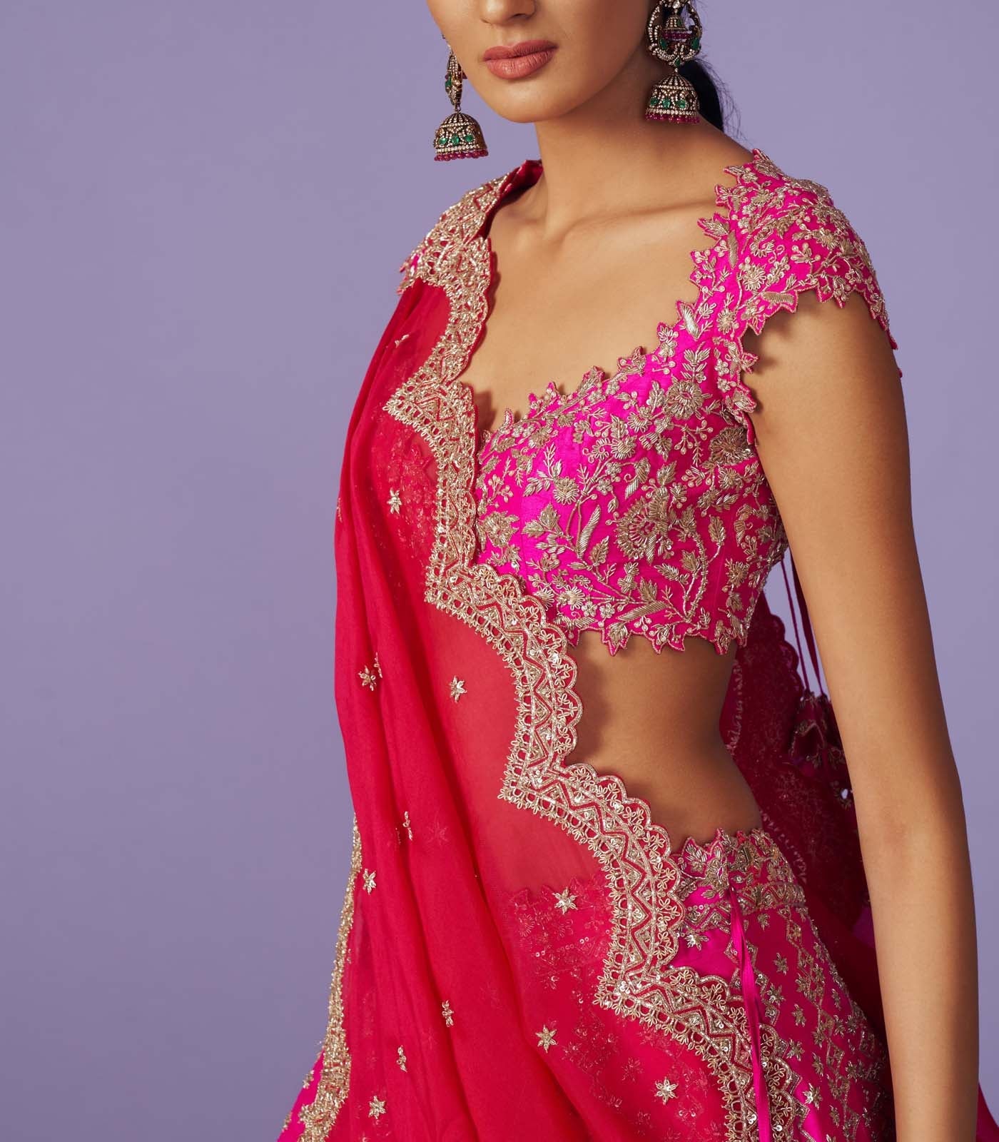 CY Anushree Reddy Creeper Lehenga Set Side 1