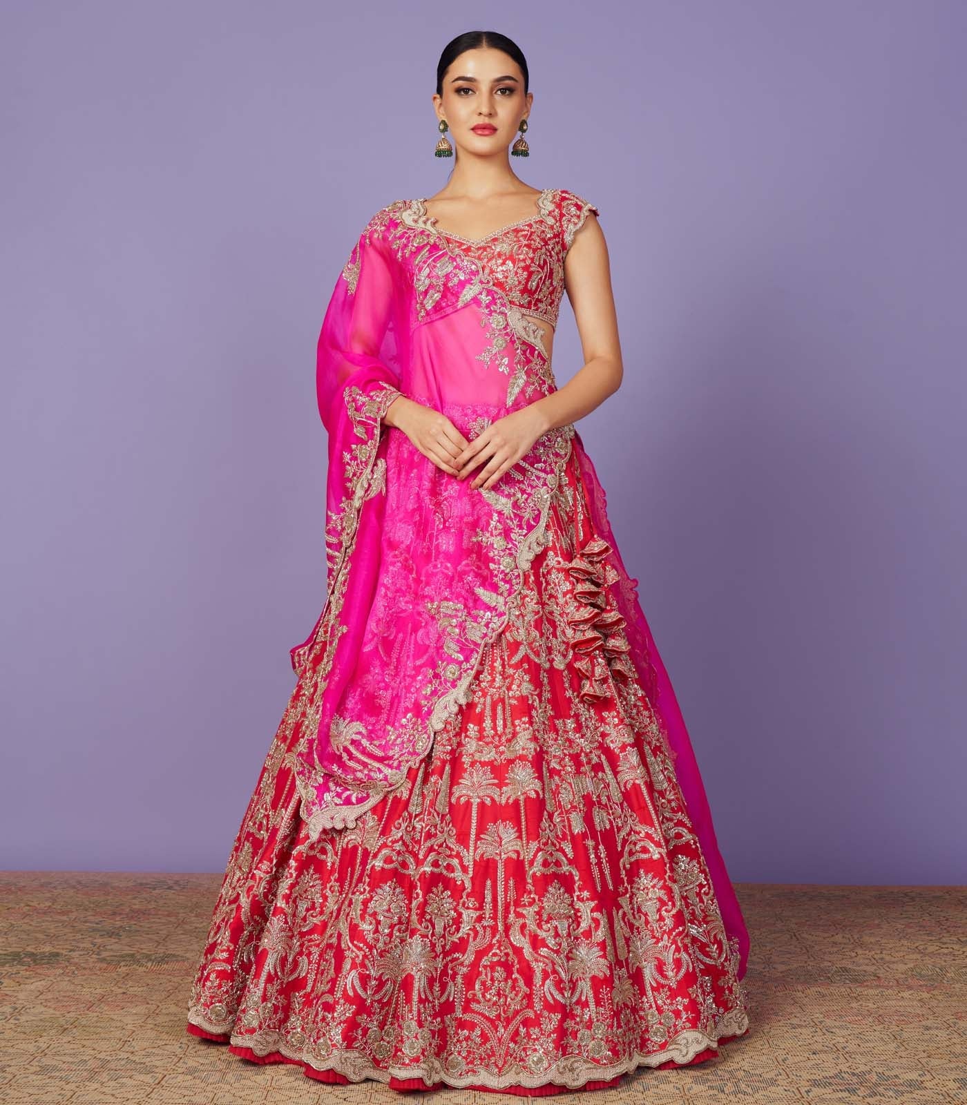CY Anushree Reddy Gulzaar Lehenga Set Front 1