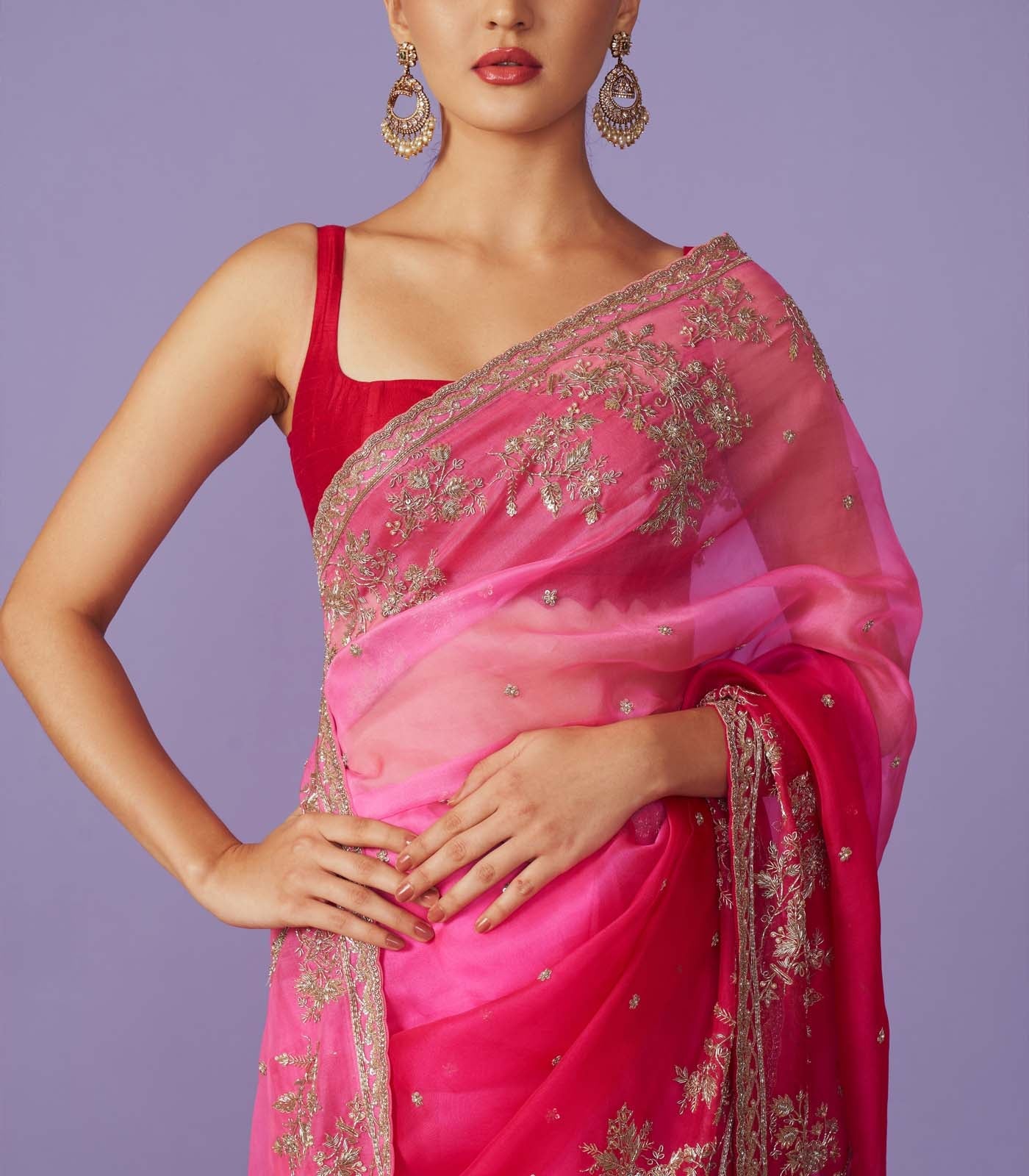 CY Anushree Reddy Inayat Saree Set Success Closeup 1