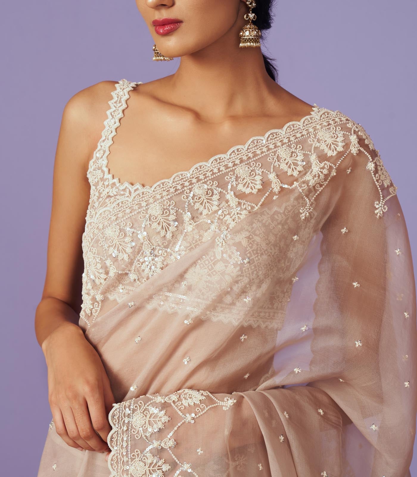 CY Anushree Reddy Leh Maryul Saree Set Success Closeup 1