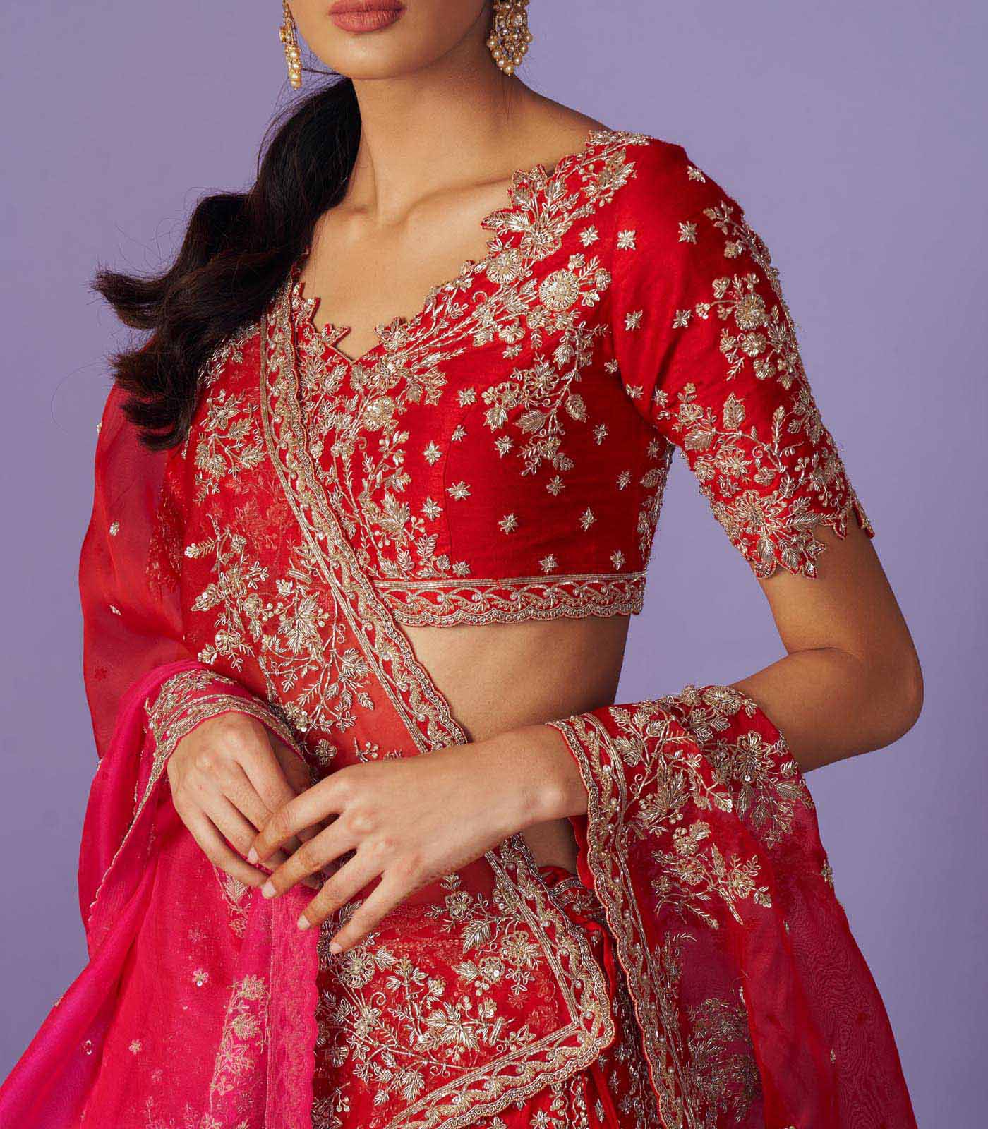 CY Anushree Reddy Leh Nyomaa Lehenga Set Success Closeup 1