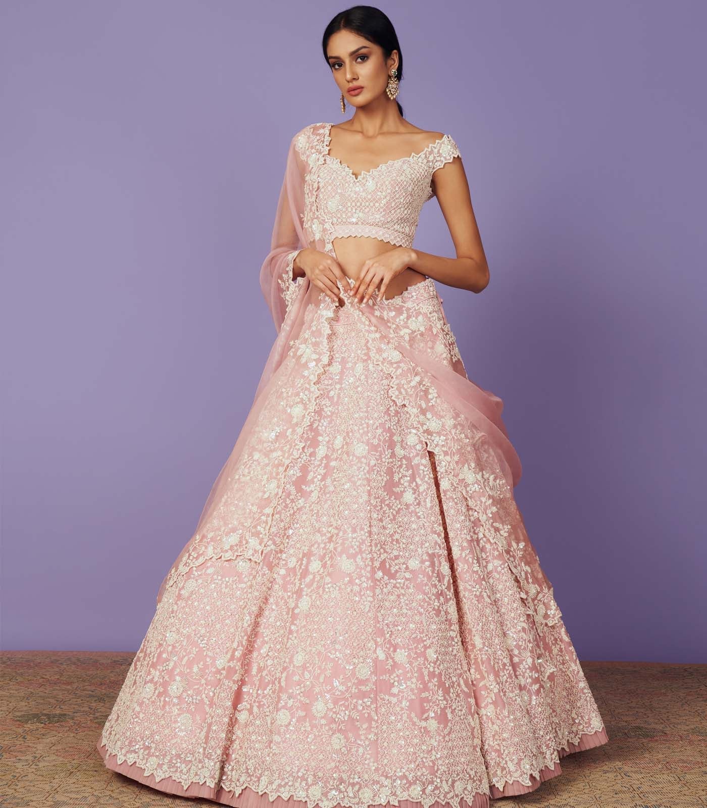 CY Anushree Reddy Leh Sierra Lehenga Set Front 1